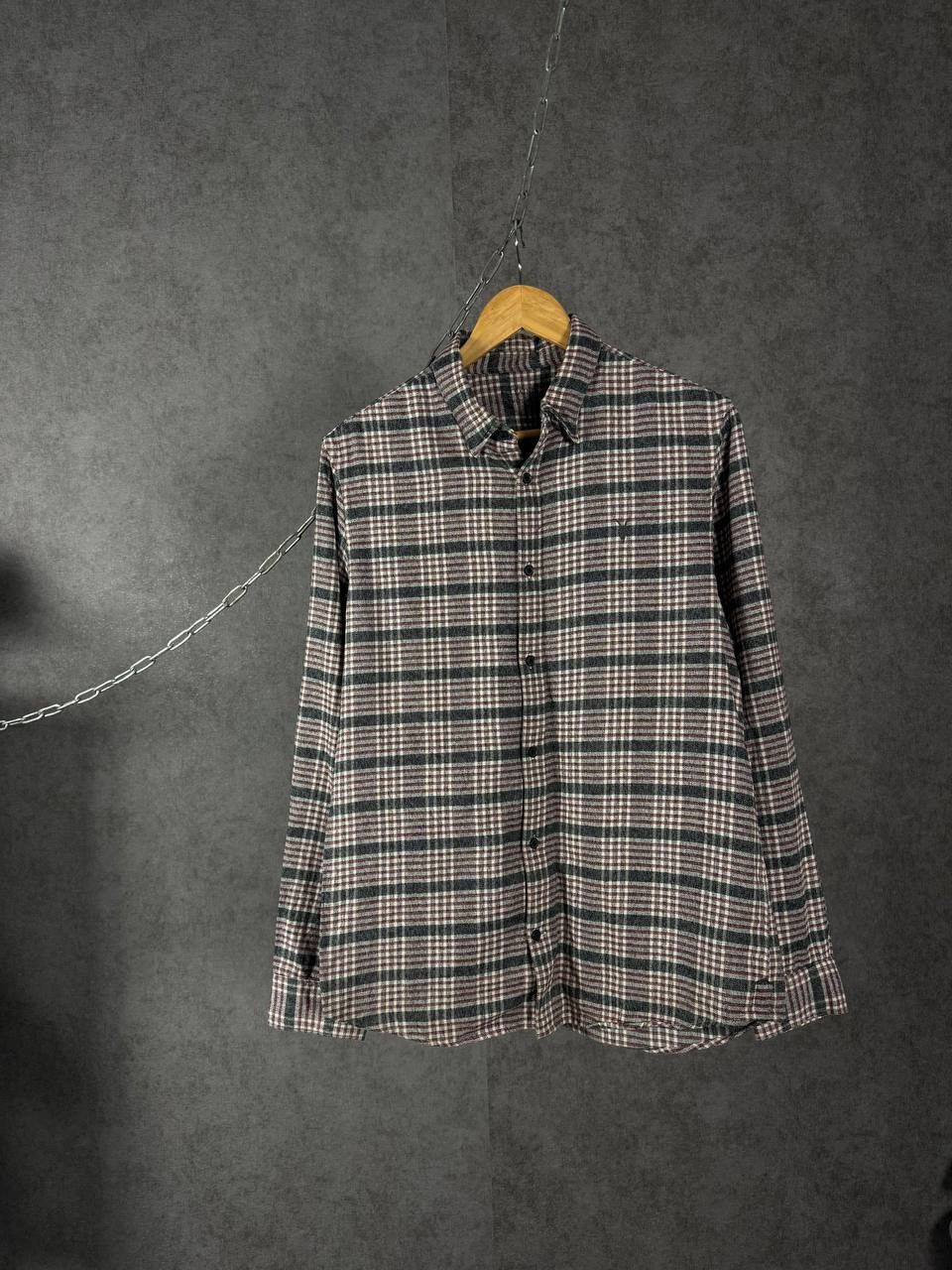 Allsaints Allsaints designer logo checkered shirt Size US M / EU 48-50 / 2 - 1 Thumbnail