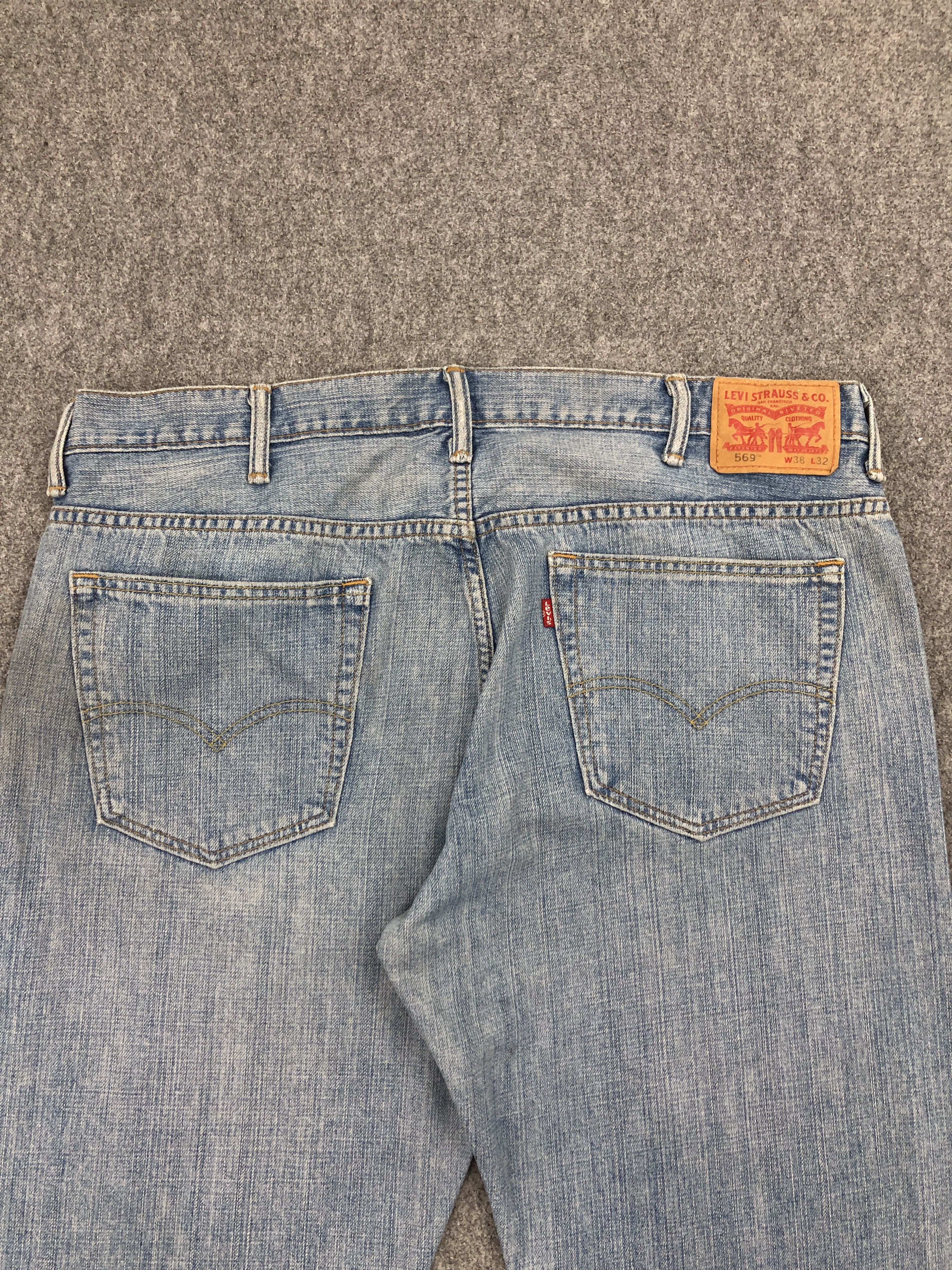 Levi's Vintage Levi's 569 Dirty Lightwash Denim Jeans DP2298 Size US 38 / EU 54 - 4 Thumbnail