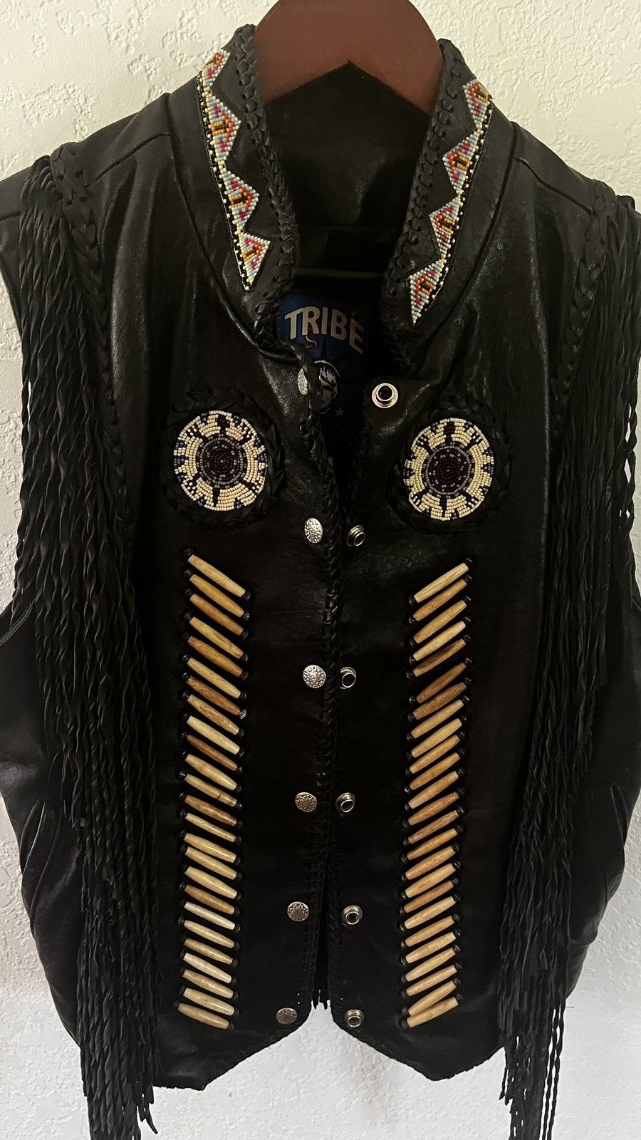 Tribal Streetwear Genuine Leather Motorcycle Women’s Vest Size XL / US 12-14 / IT 48-50 - 2 Thumbnail