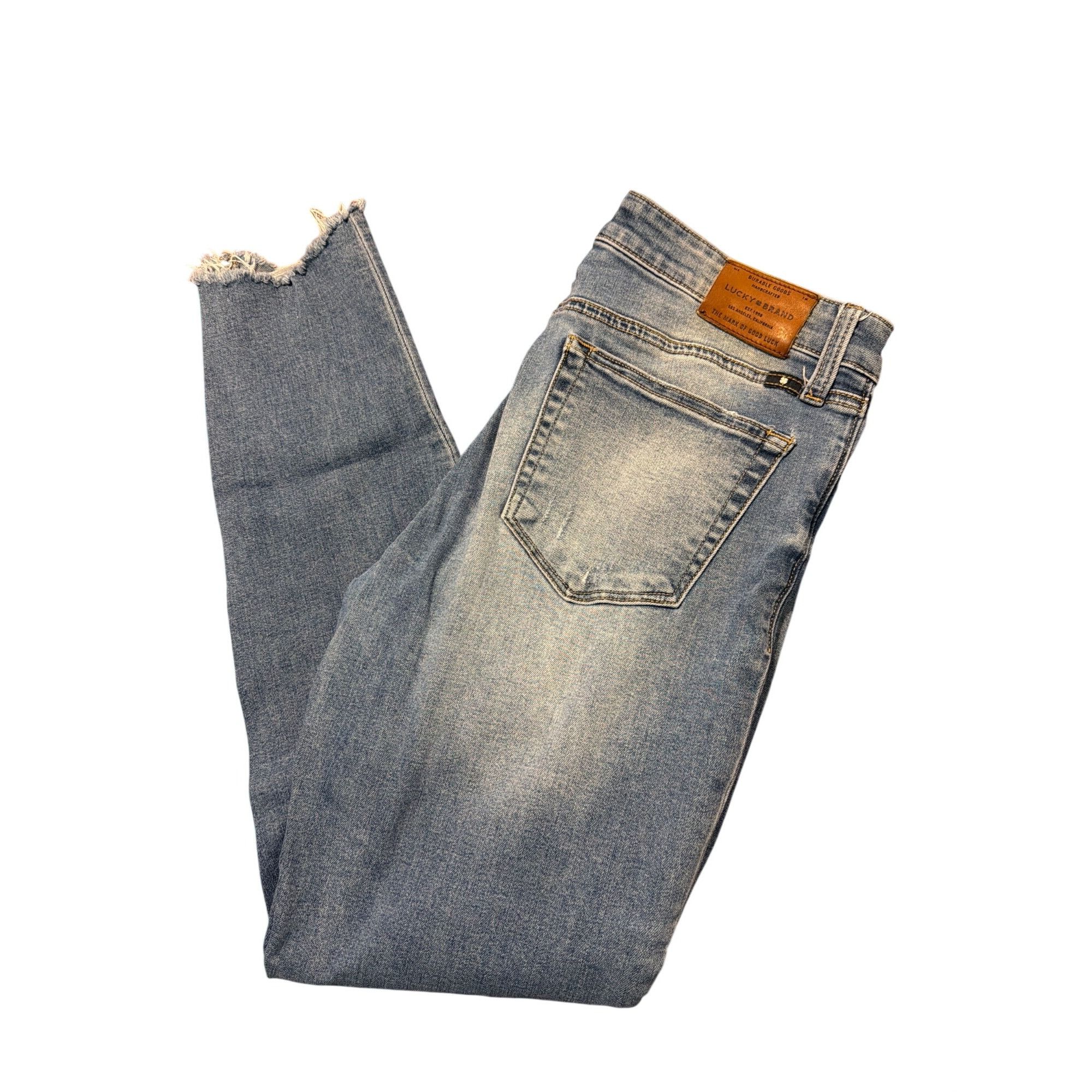 Lucky Brand Lucky Brand Ava Skinny Distressed Blue Jeans Denim Frayed He Size 28" / US 6 / IT 42 - 4 Thumbnail
