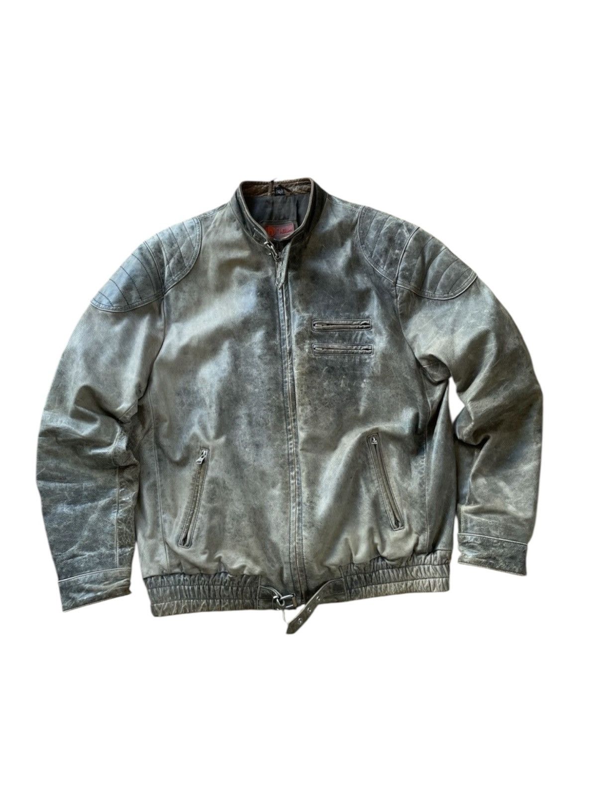 Diesel Rare Y2K Distressed diesel style Leather oversize jacket Size US XL / EU 56 / 4 - 1 Thumbnail