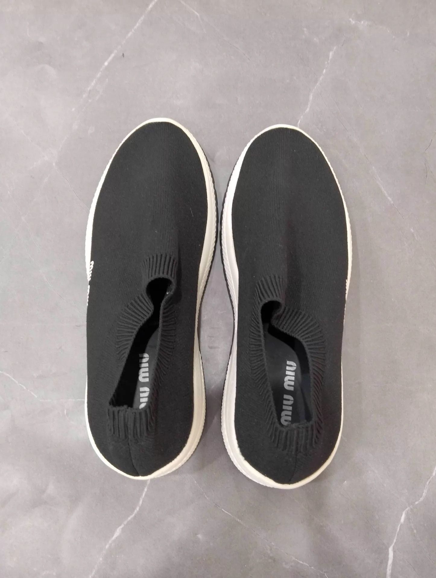 Miu Miu MIU MIU Black Woven Slip-On Sneaker 36 Size US 5.5 / IT 35.5 - 7 Thumbnail