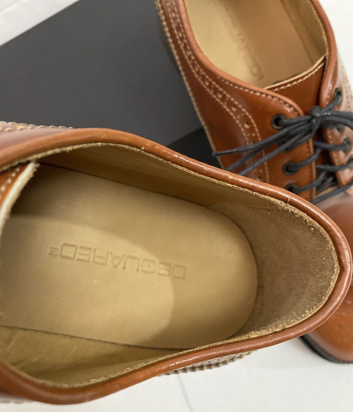 Dsquared2 Dsquared2 🇮🇹 Brown Leather Wingtip Mudguard Brogue 11 NEW Size US 11 / EU 44 - 2 Thumbnail