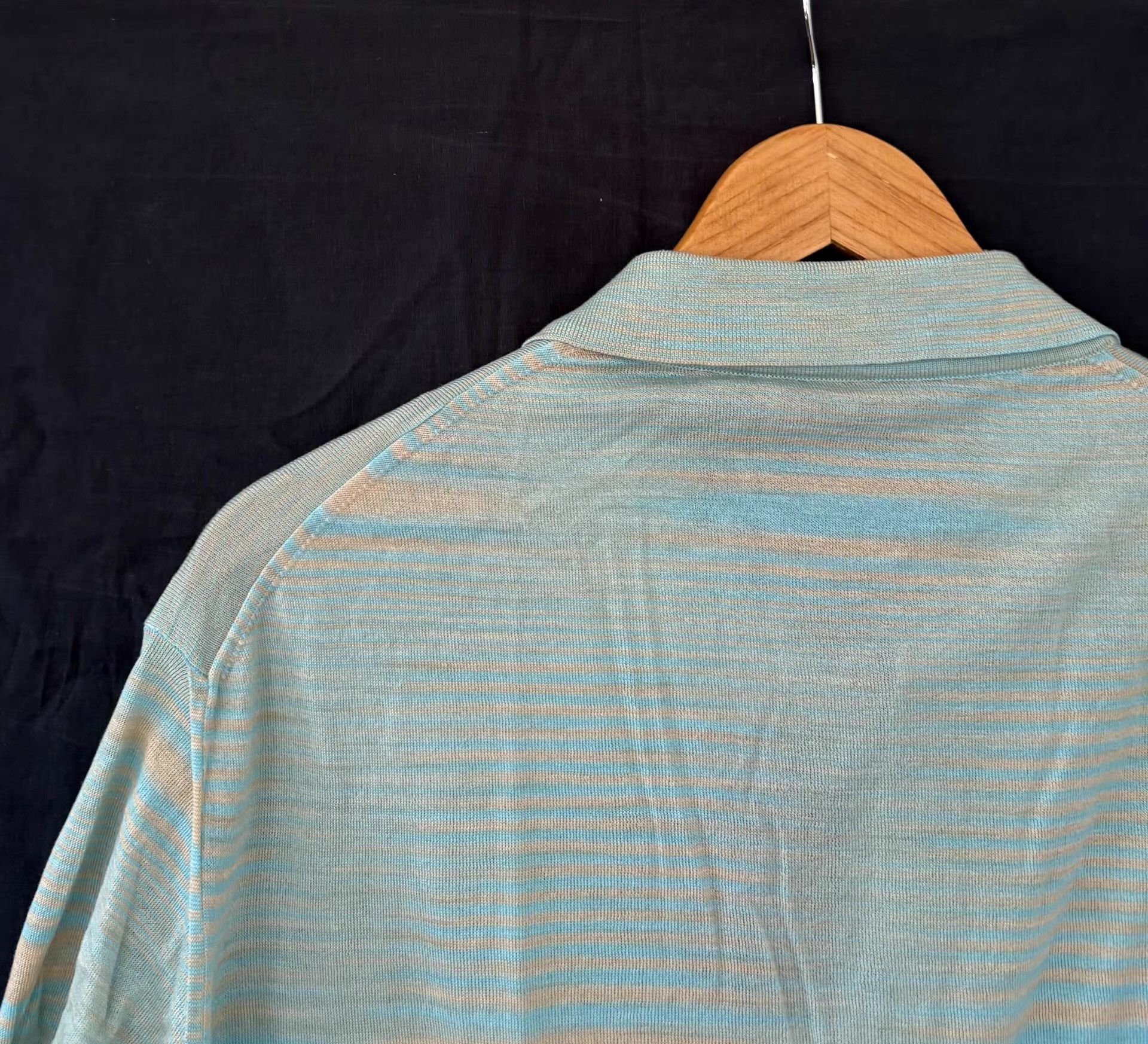 Missoni Missoni Men's Wavy Stripe Polo Shirt Ｑ21 Size US L / EU 52-54 / 3 - 4 Thumbnail