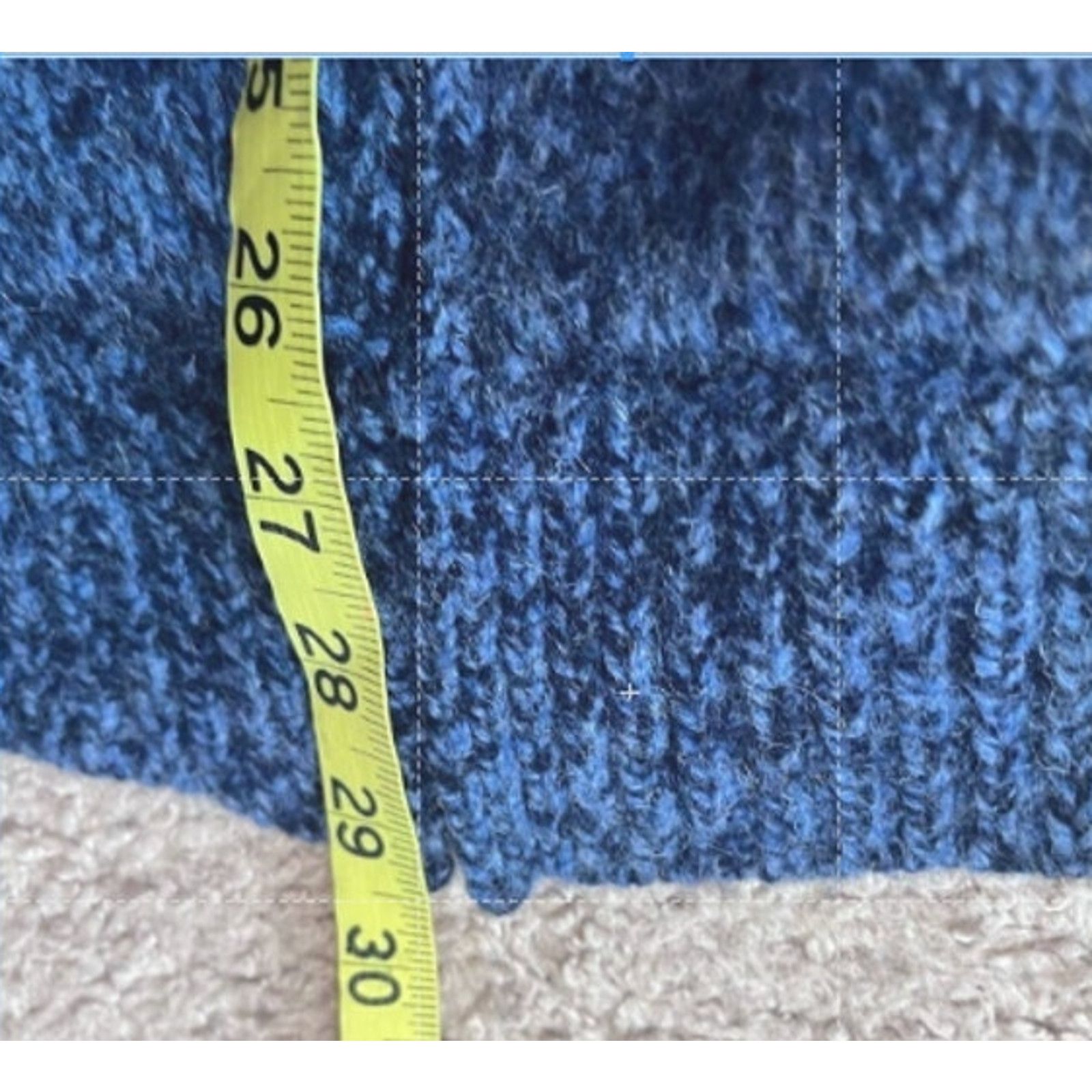 L.L. Bean Men's Blue Lambswool L.L. Bean Quarter Zip L Size US L / EU 52-54 / 3 - 6 Thumbnail