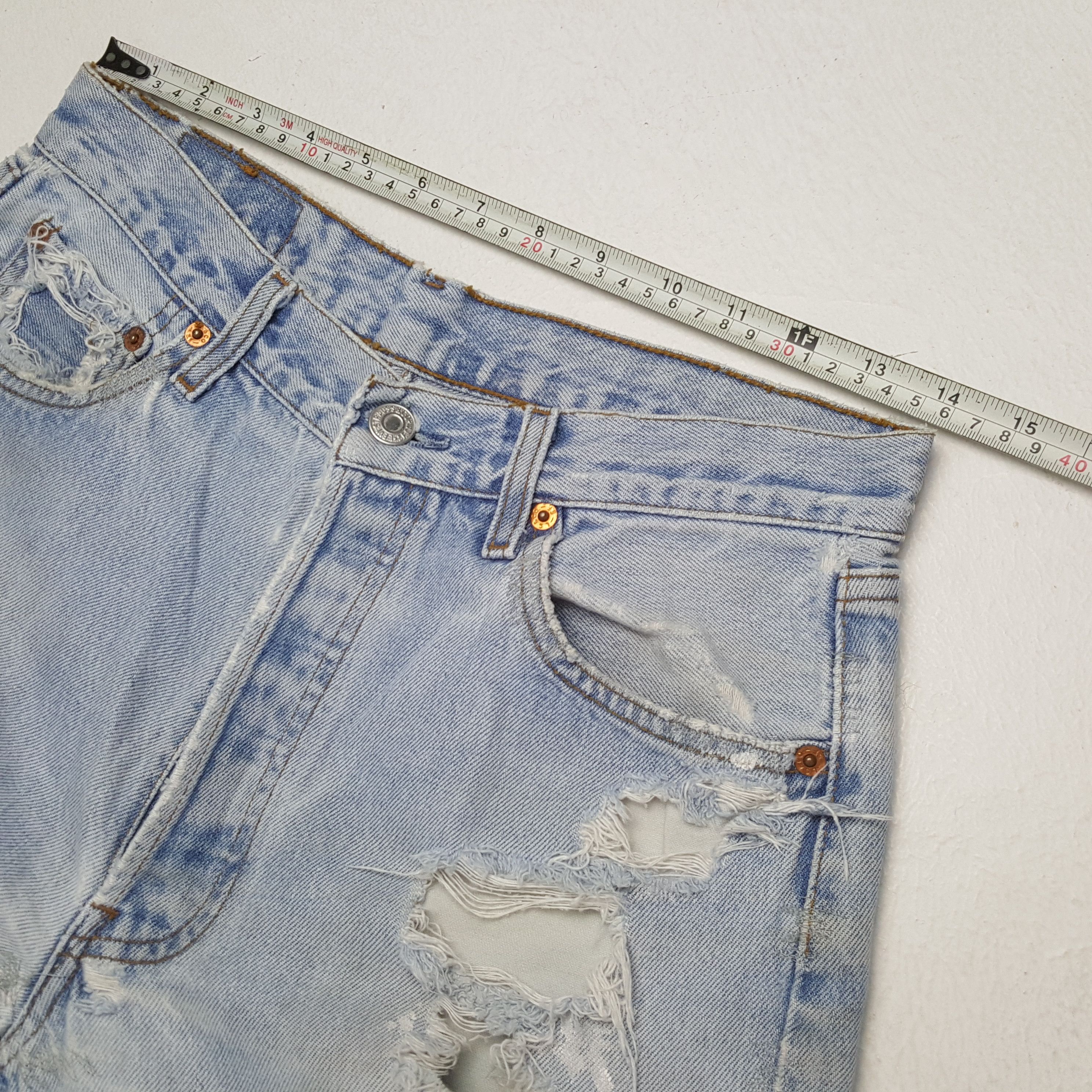 Levi's × Levi's Vintage Clothing × Vintage Vintage LEVI'S Kurt Cobain Distressed Patchwork Style Jeans Size US 28 / EU 44 - 7 Thumbnail