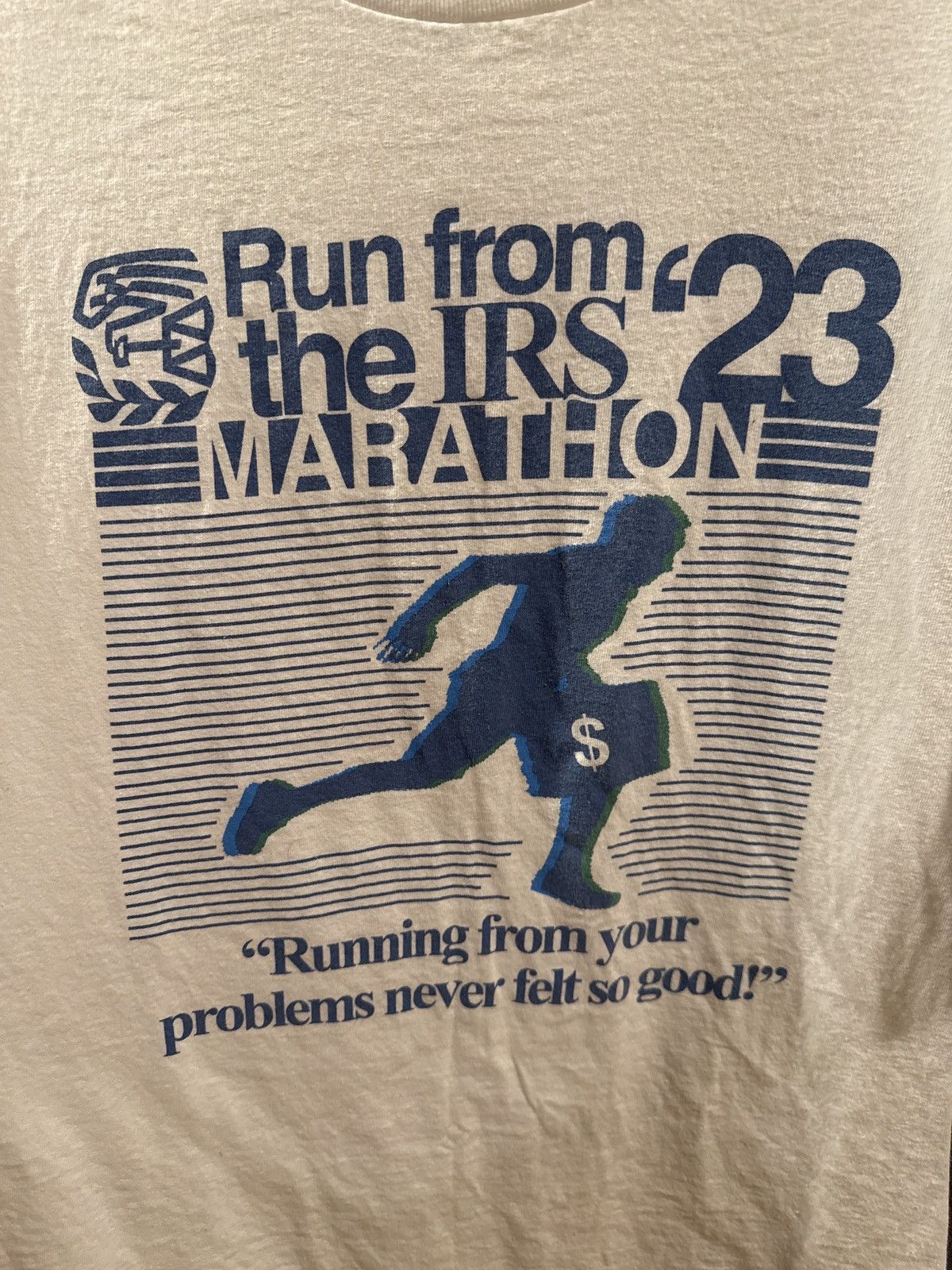 Other Barely Legal “Run From IRS” Marathon Shirt Size US L / EU 52-54 / 3 - 1 Thumbnail