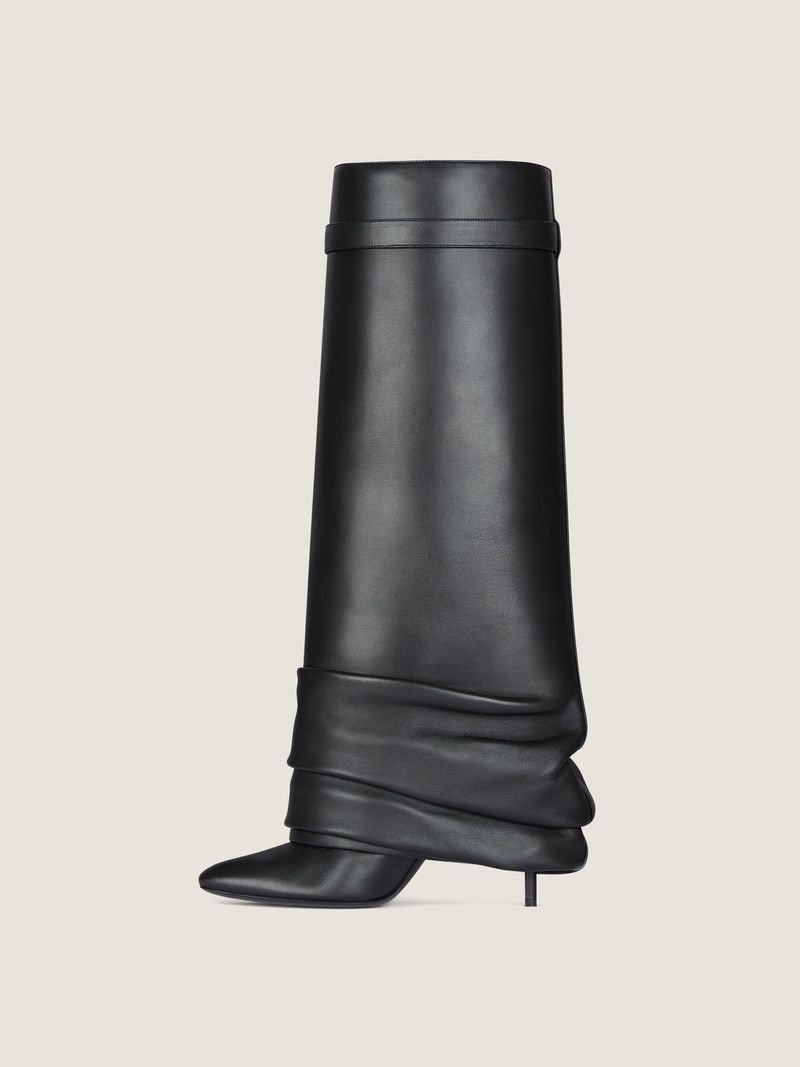 Givenchy o1w1db10126 Shark Lock Stiletto Boots in Black Size US 11 / IT 41 - 4 Thumbnail
