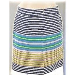 Loft Ann Taylor Loft Striped Mini Skirt Lined Multicolor 10 Size 32" / US 10 / IT 46 - 2 Thumbnail