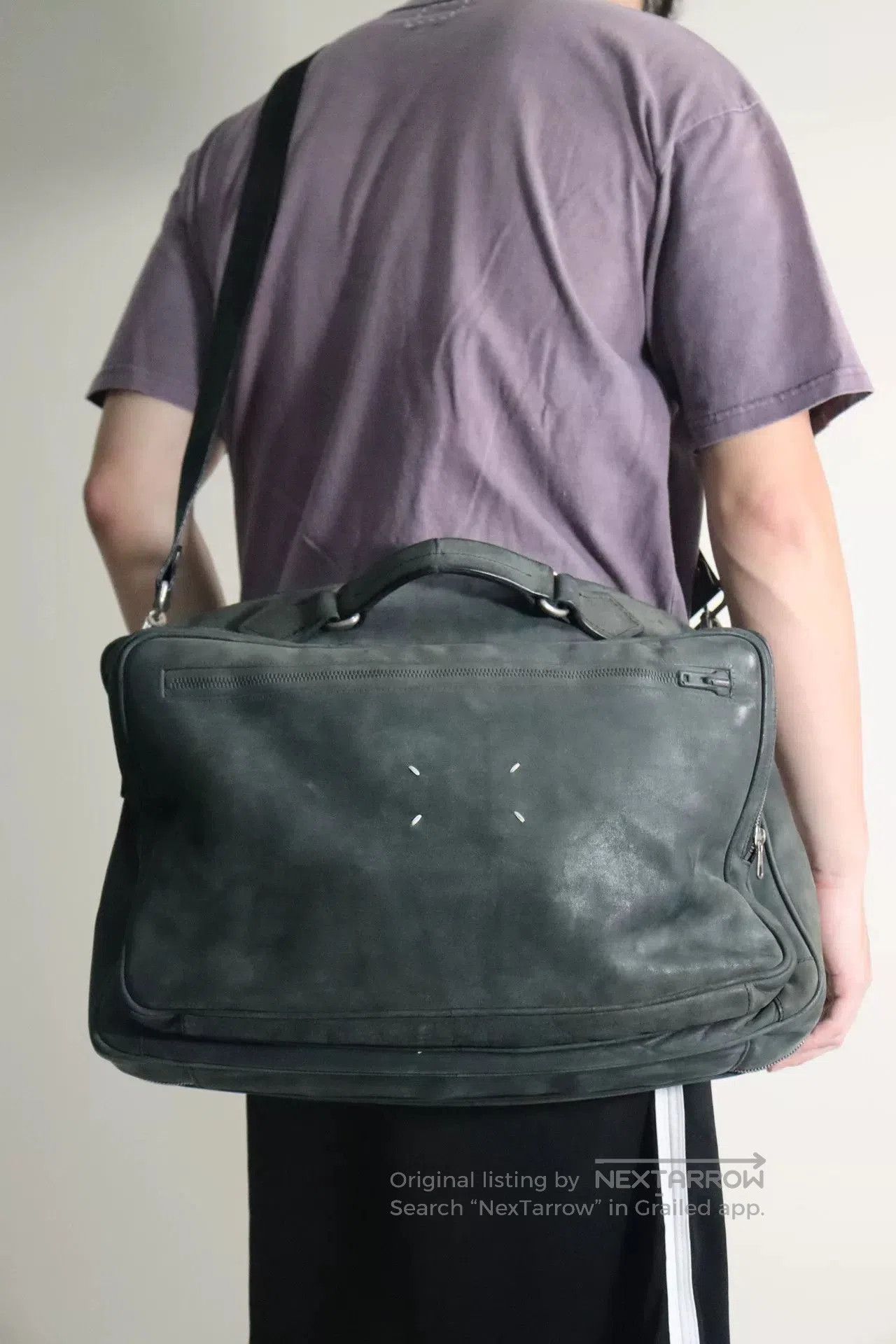 Maison Margiela maison margiela black leather messenger bag. Size ONE SIZE - 2 Thumbnail