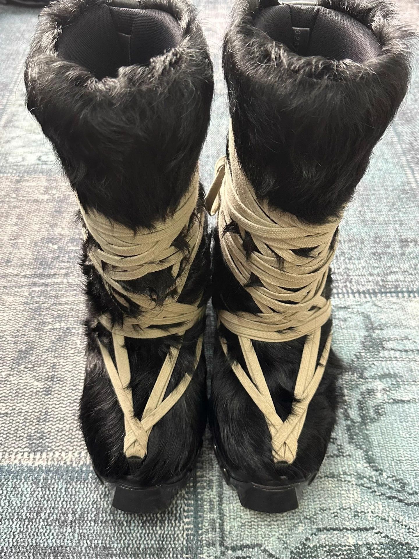 Rick Owens Rick Owens Frenzy Strap Horse Hair Boot Women's 38 Size US 8 / IT 38 - 3 Thumbnail