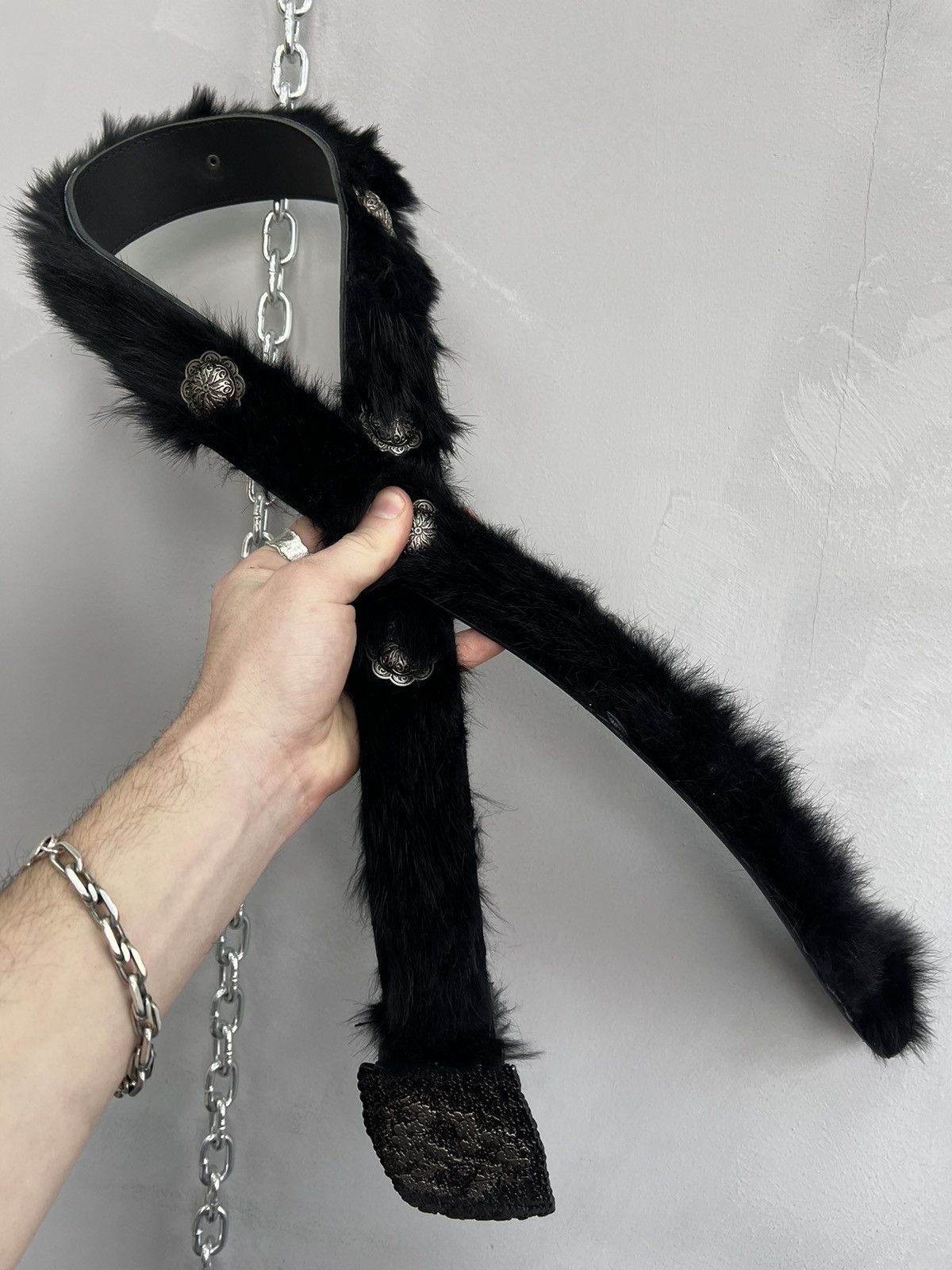Hysteric Glamour × Japanese Brand SALE✅✅Rick Owens Junya Watanabe Style fur belt Size ONE SIZE - 6 Thumbnail