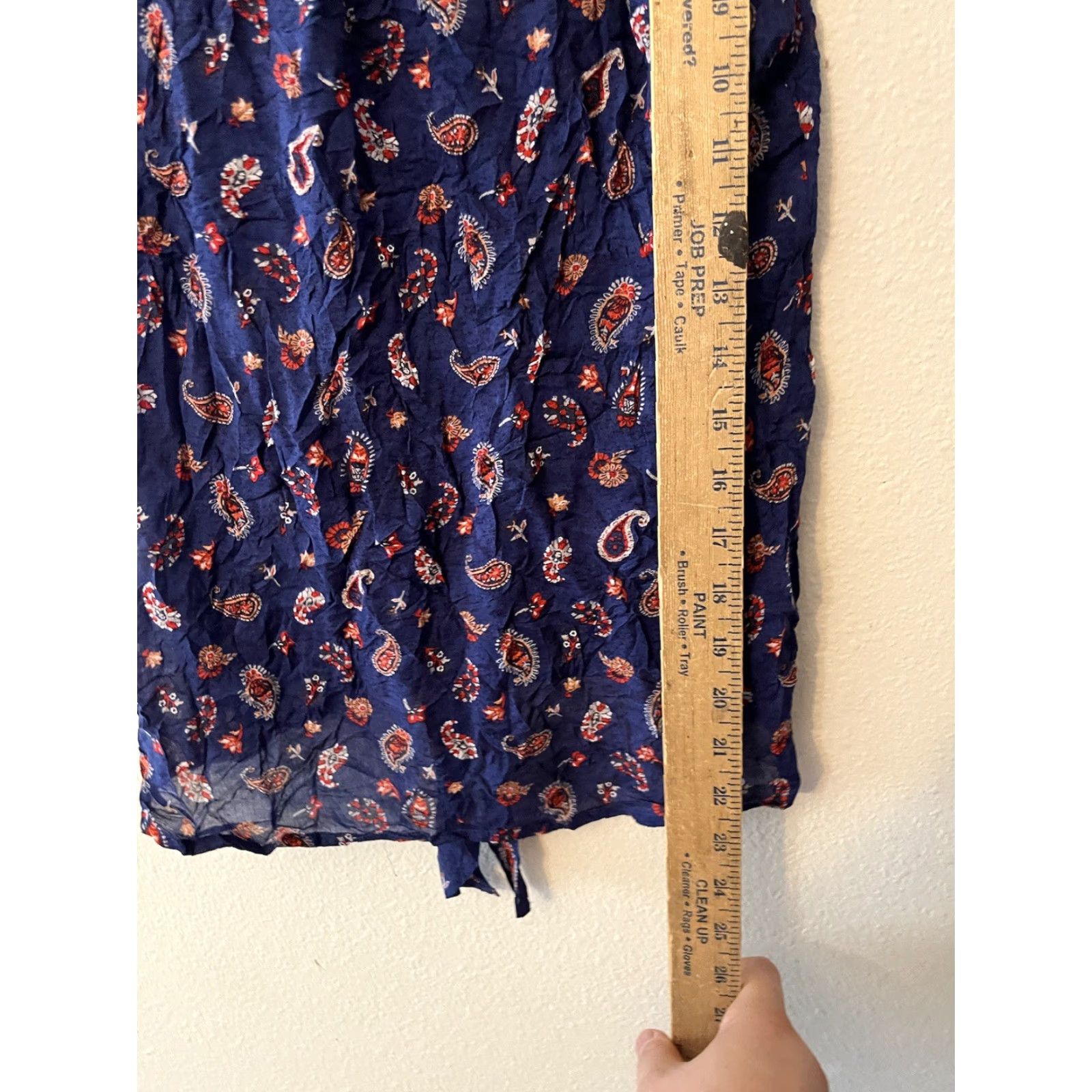 Lucky Brand Lucky Brand Tank Women's XS Blue Paisley Button Sleeveless Tie Front Western Size S / US 4 / IT 40 - 4 Thumbnail