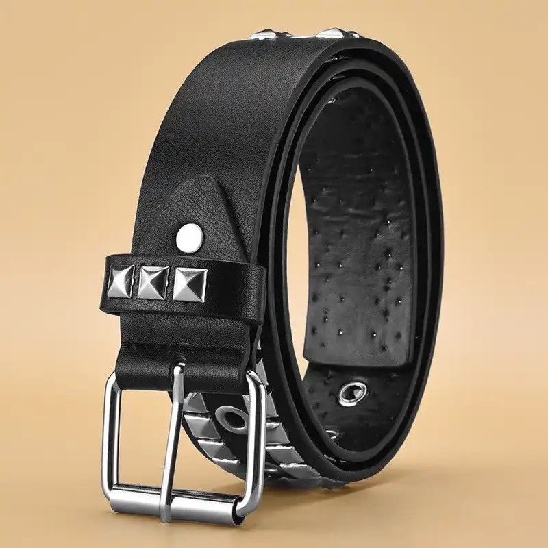 Other Belt Metal Pyramid Belt Men And Women Punk Size ONE SIZE - 4 Thumbnail