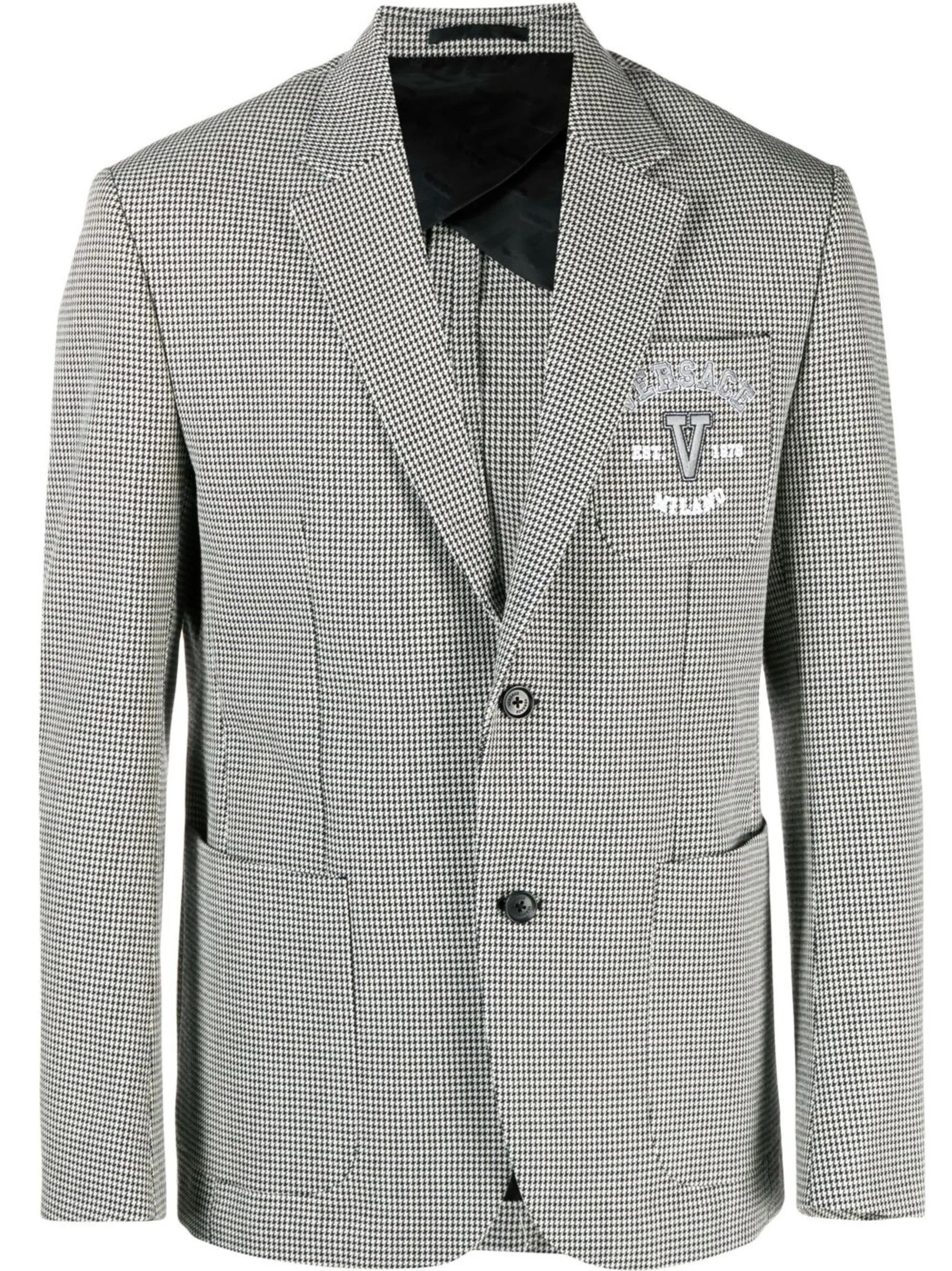Versace o1y0425 Logo Blazer in Black/White Size US M / EU 48-50 / 2 - 1 Thumbnail