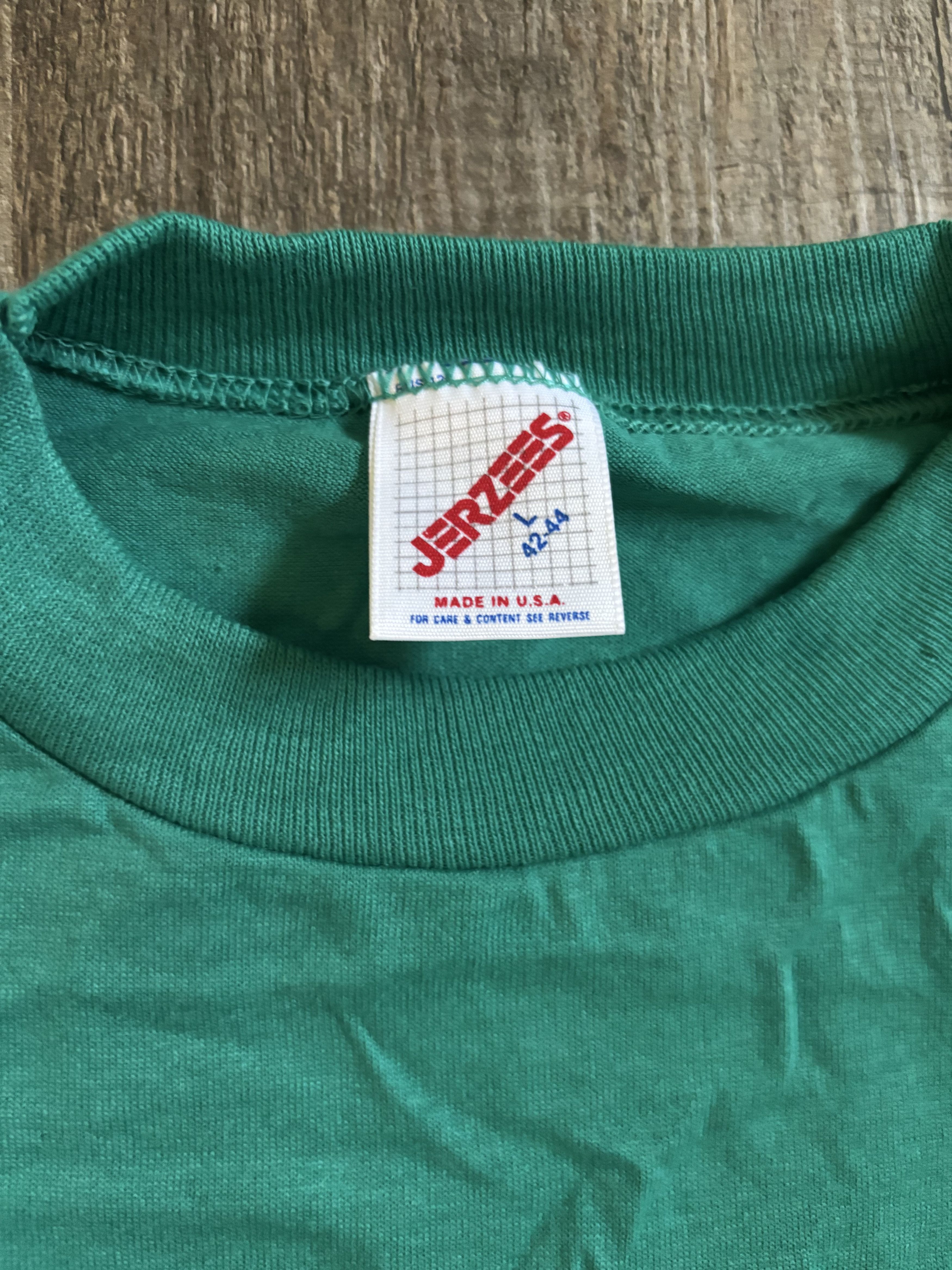 Jerzees Vintage Jerzees Blank Tee Shirt Made in USA / Single Stitch Size US L / EU 52-54 / 3 - 3 Thumbnail