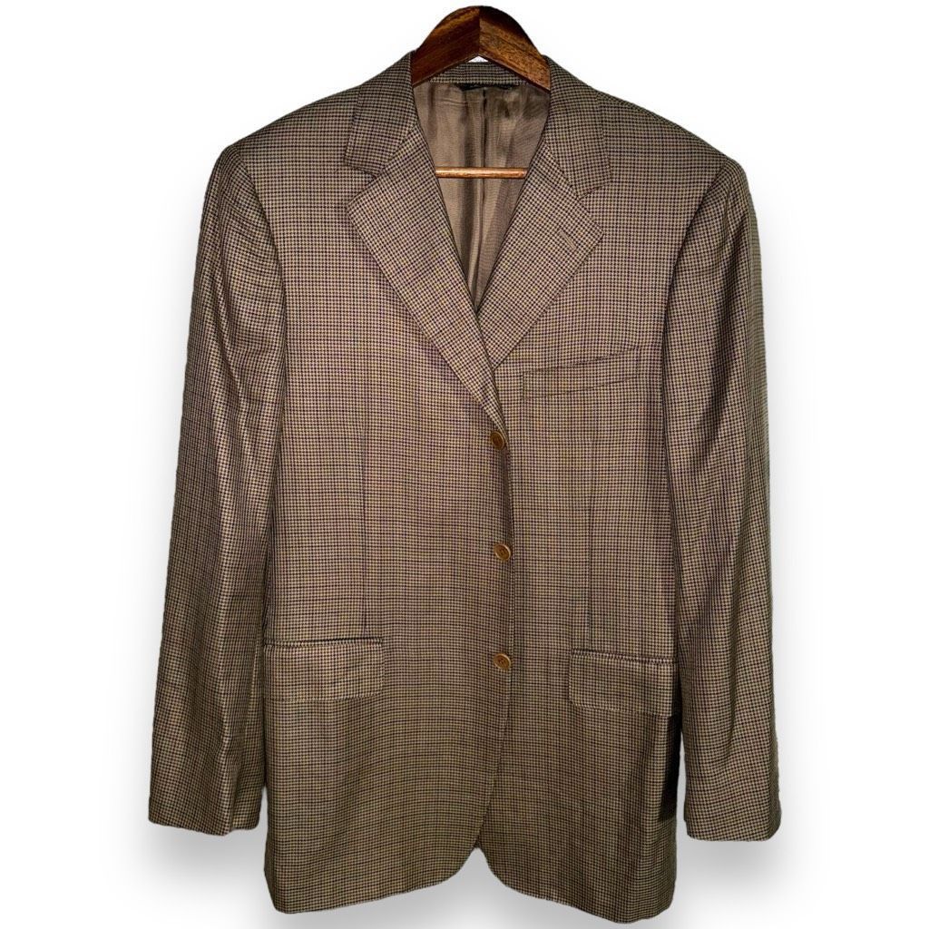 Canali Canali Multicolored Houndstooth Silk & Wool Sport Coat 42R Size 42R - 1 Thumbnail
