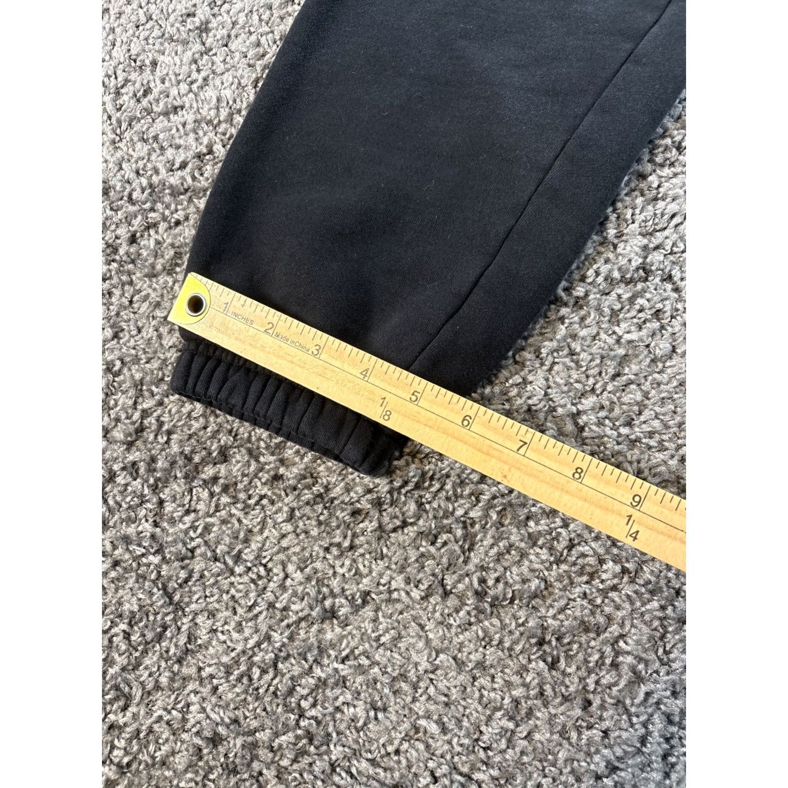 Vintage SHE Jogger Pants Womens M Black Fleece Tapered Drawstring Pockets 905 Of 1000 Shoes? Size 32" / US 10 / IT 46 - 3 Thumbnail