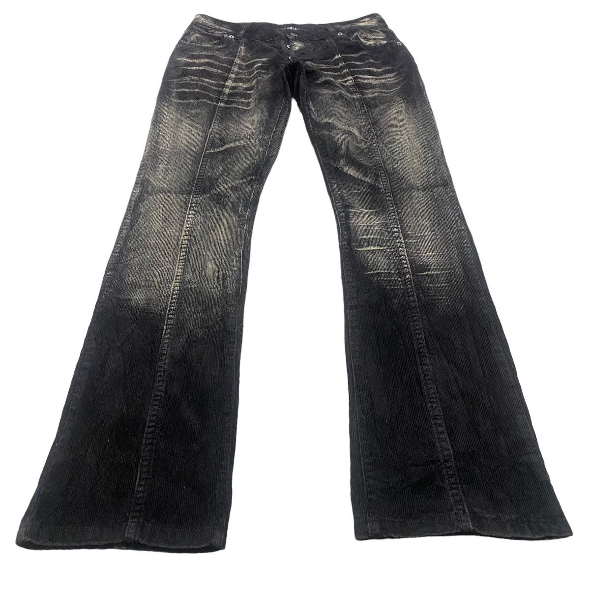 LOWBOX Japanese Brand LOWBOX Acid Wash Corduroy Flare Pants Size US 31 - 17 Thumbnail