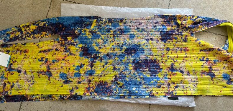 Issey Miyake Issey Miyake size:3 Yellow and blue starry sky pleated lon Size S / US 4 / IT 40 - 5 Thumbnail