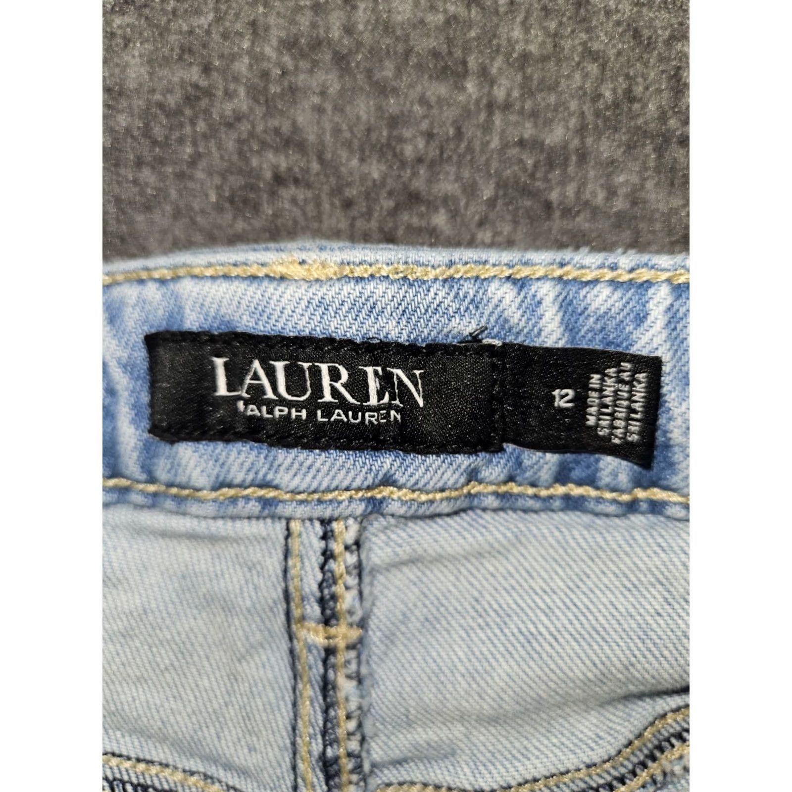 Ralph Lauren Lauren Ralph Shorts Womens 12 Blue Black Label Cut Off Women High Rise Stretch Size 34" / US 12 / IT 48 - 2 Thumbnail