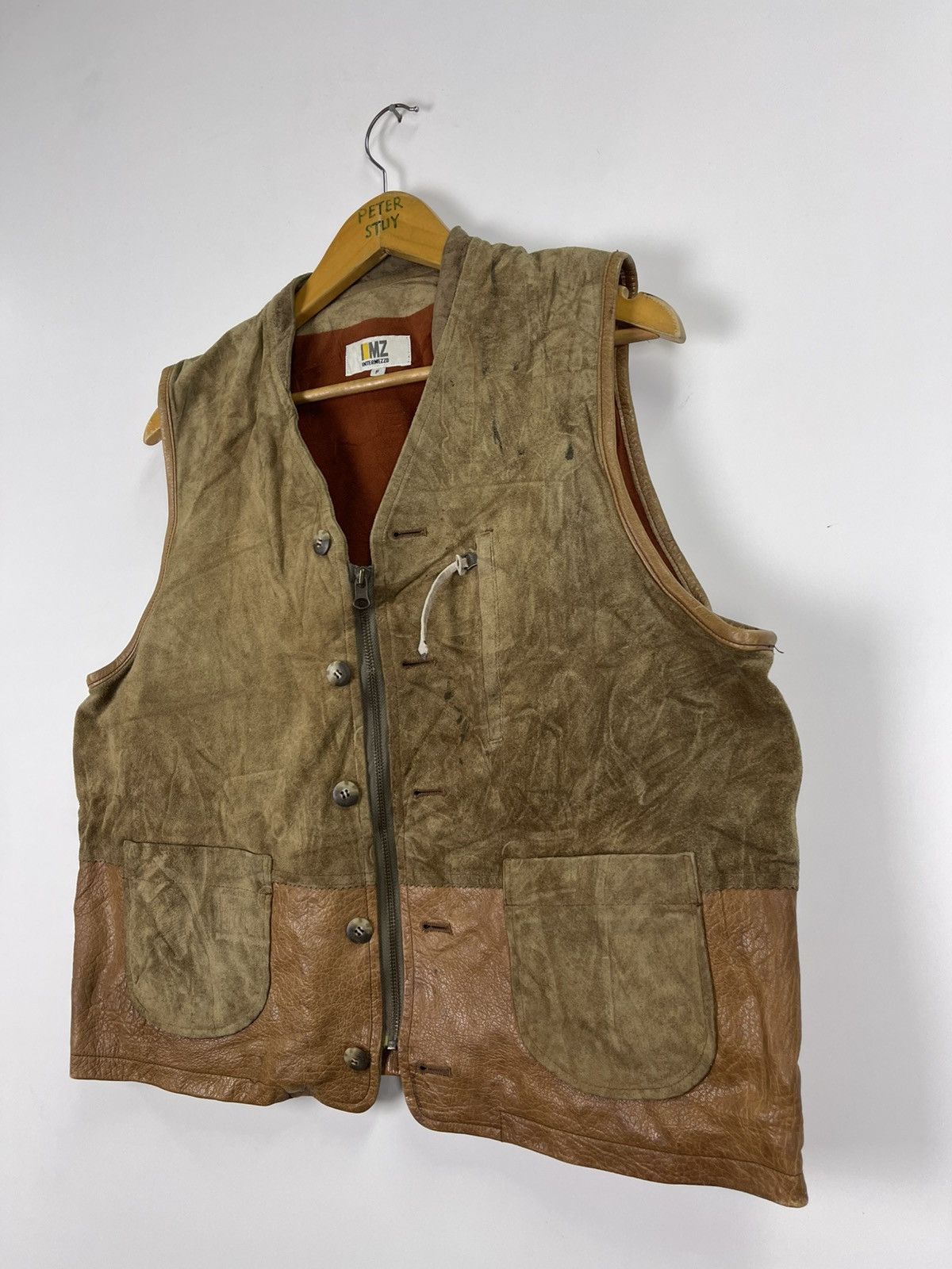 Leather Vintage IMZ Intermezzo True Leather Vest Size US M / EU 48-50 / 2 - 4 Thumbnail