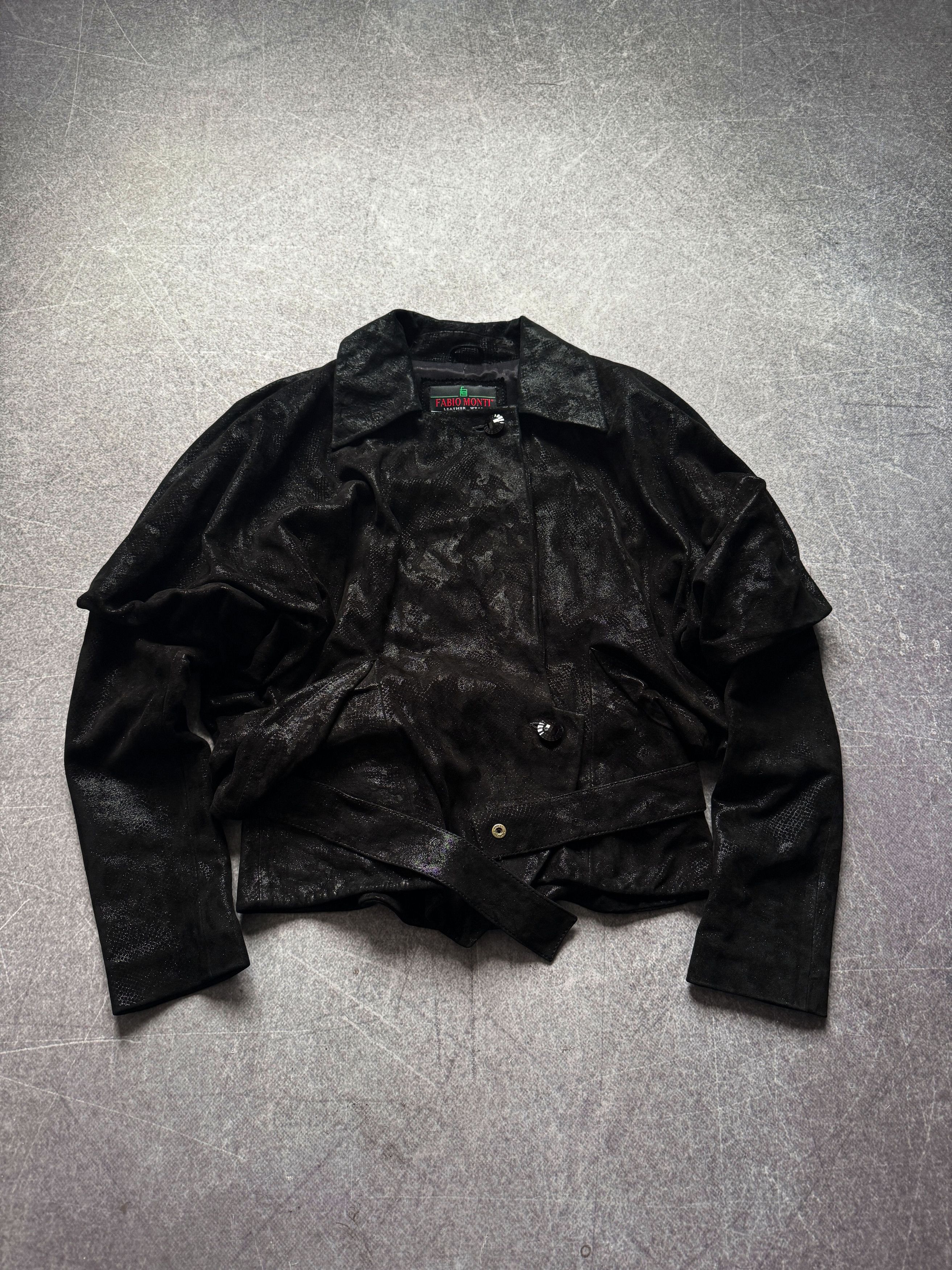 Yohji Yamamoto Vintage Y2K Black Leather Jacket Cropped Archive Size M / US 6-8 / IT 42-44 - 4 Thumbnail
