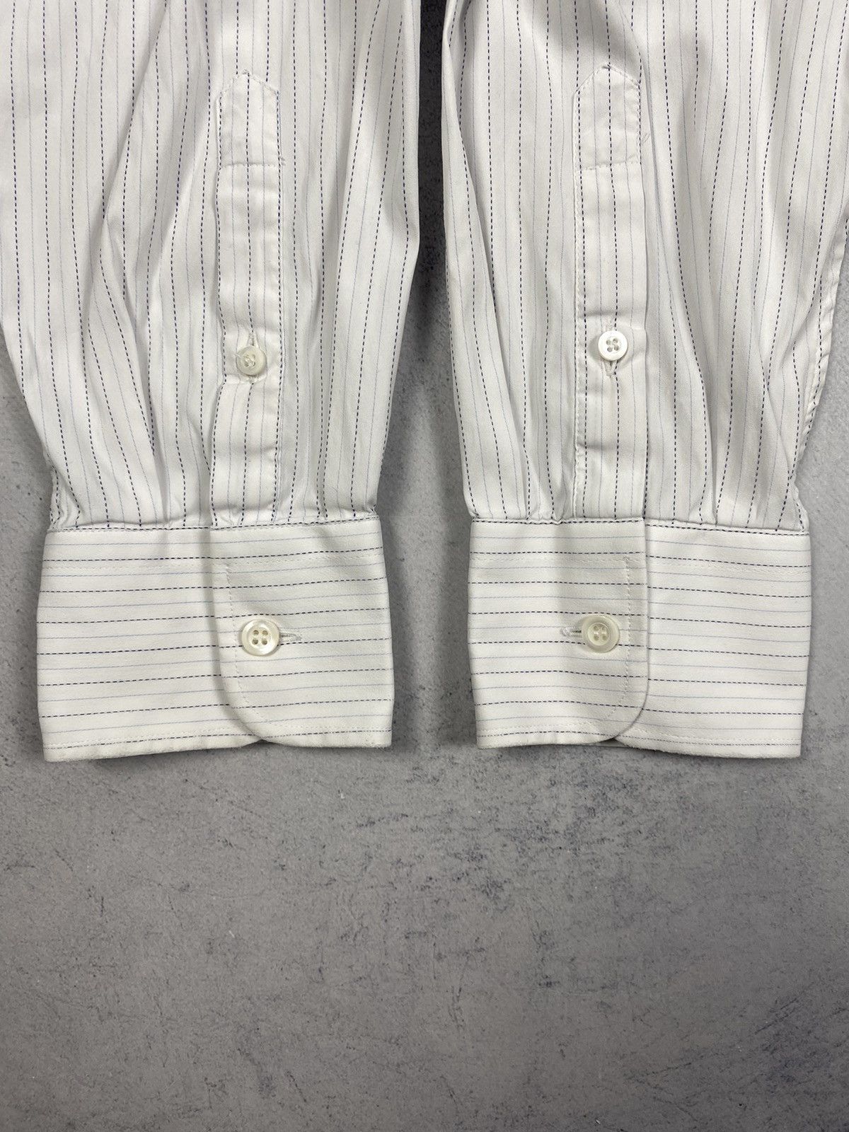 Prada Prada Stripped Luxury Long Sleeve Shirt Button Up Designer Size US L / EU 52-54 / 3 - 11 Thumbnail