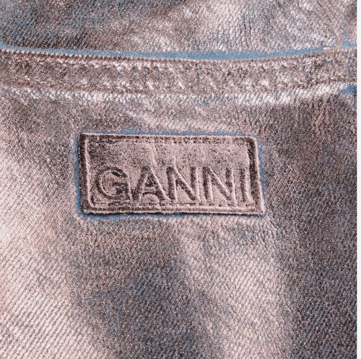 Ganni Ganni LILAC FOIL DENIM STARY Size 29" - 4 Thumbnail