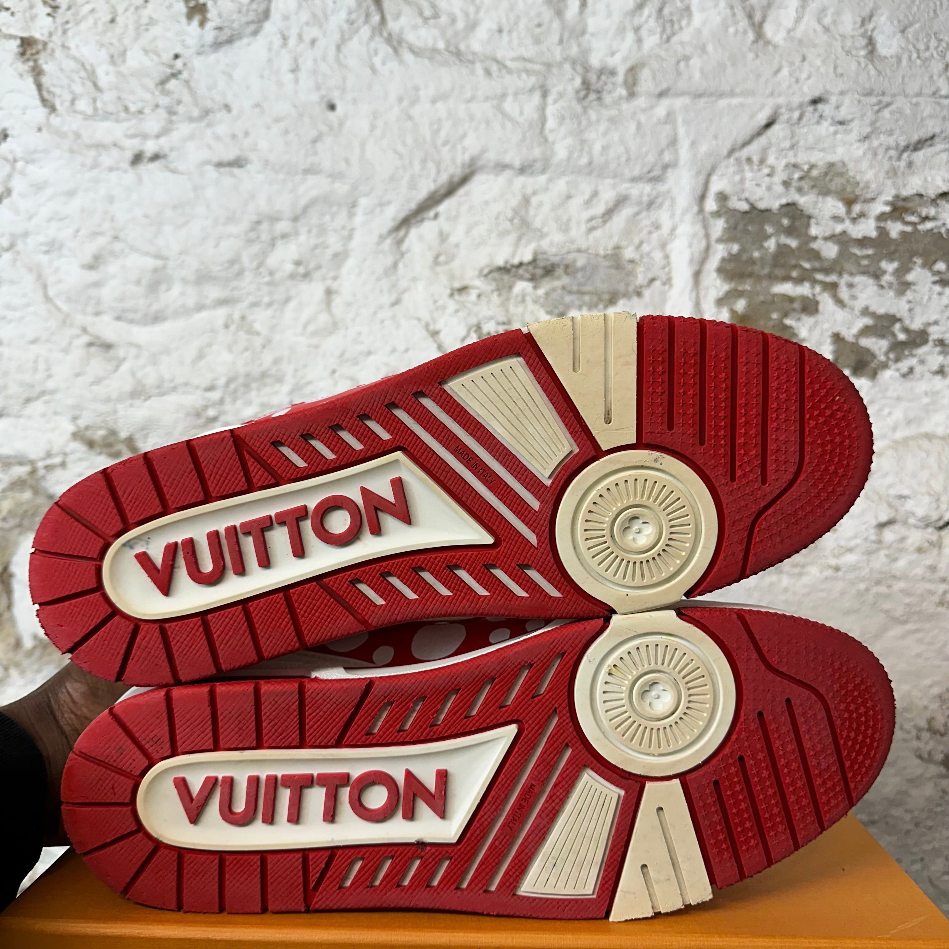 Louis Vuitton Louis Vuitton Yayoi Kusama Red White Trainer Sz 11.5 (10LV) Size US 11.5 / EU 44-45 - 5 Thumbnail