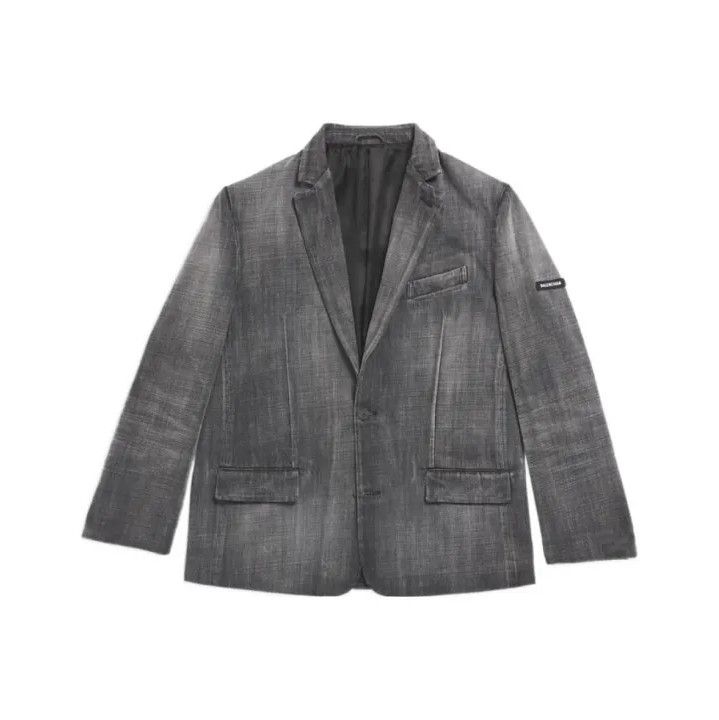 Balenciaga Balenciaga FW23 Logo Long Sleeve Blazer Size US L / EU 52-54 / 3 - 1 Thumbnail