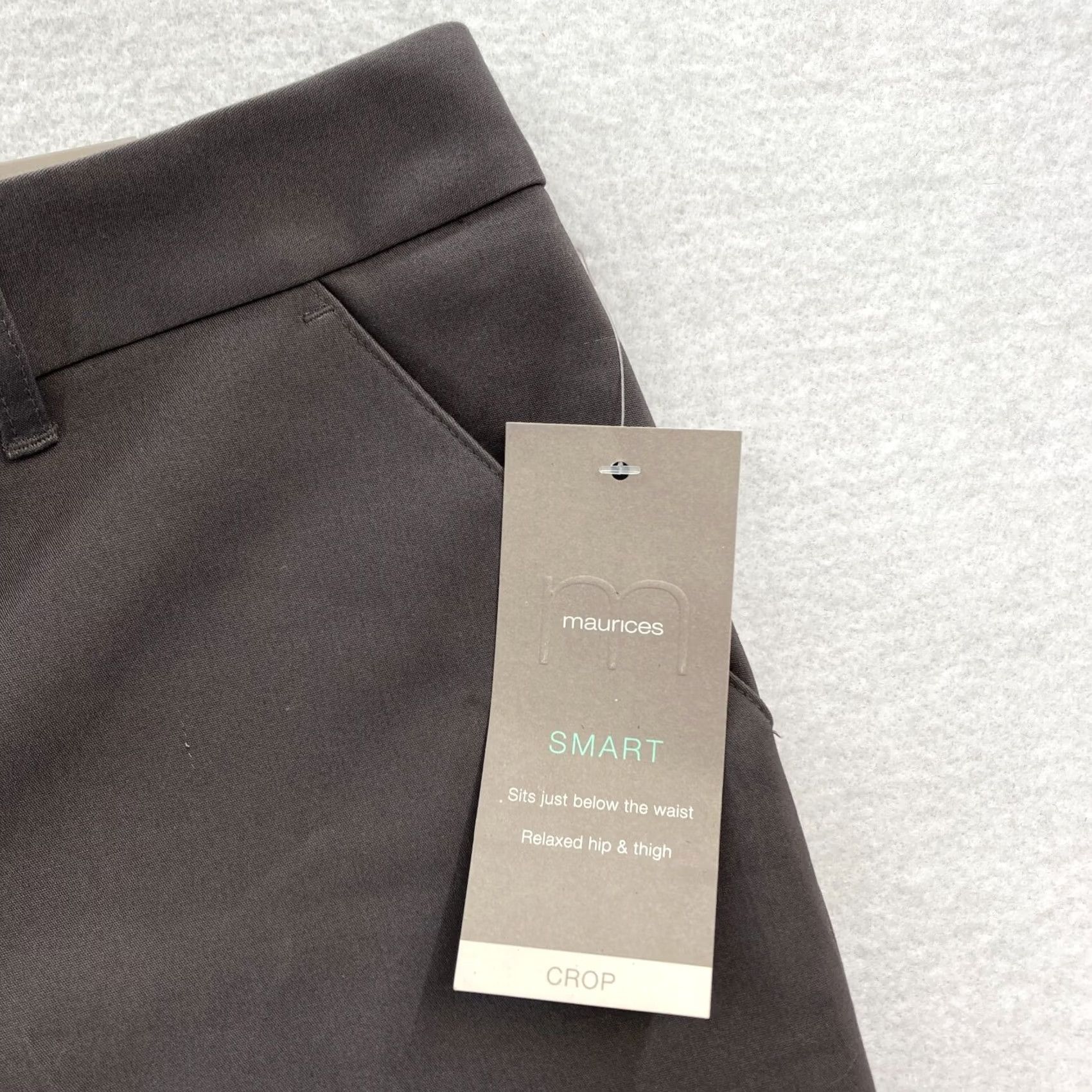 Vintage Maurices Smart Crop Womens 15/16 Gray Stretch Fabric Mid Rise Capri Casual NWT Size ONE SIZE - 4 Thumbnail