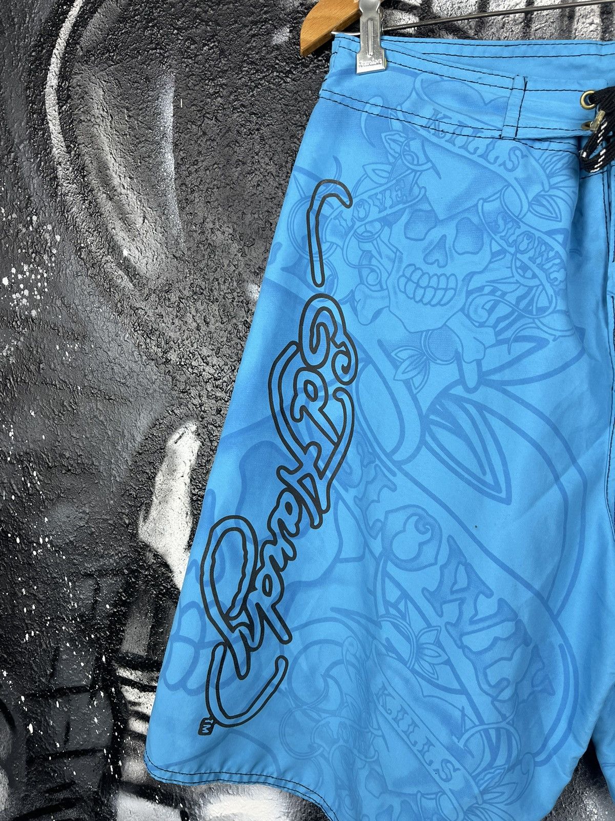 Ed Hardy × Vintage Ed Hardy Skull Logo Shorts Men’s Size L Size US 33 - 3 Thumbnail