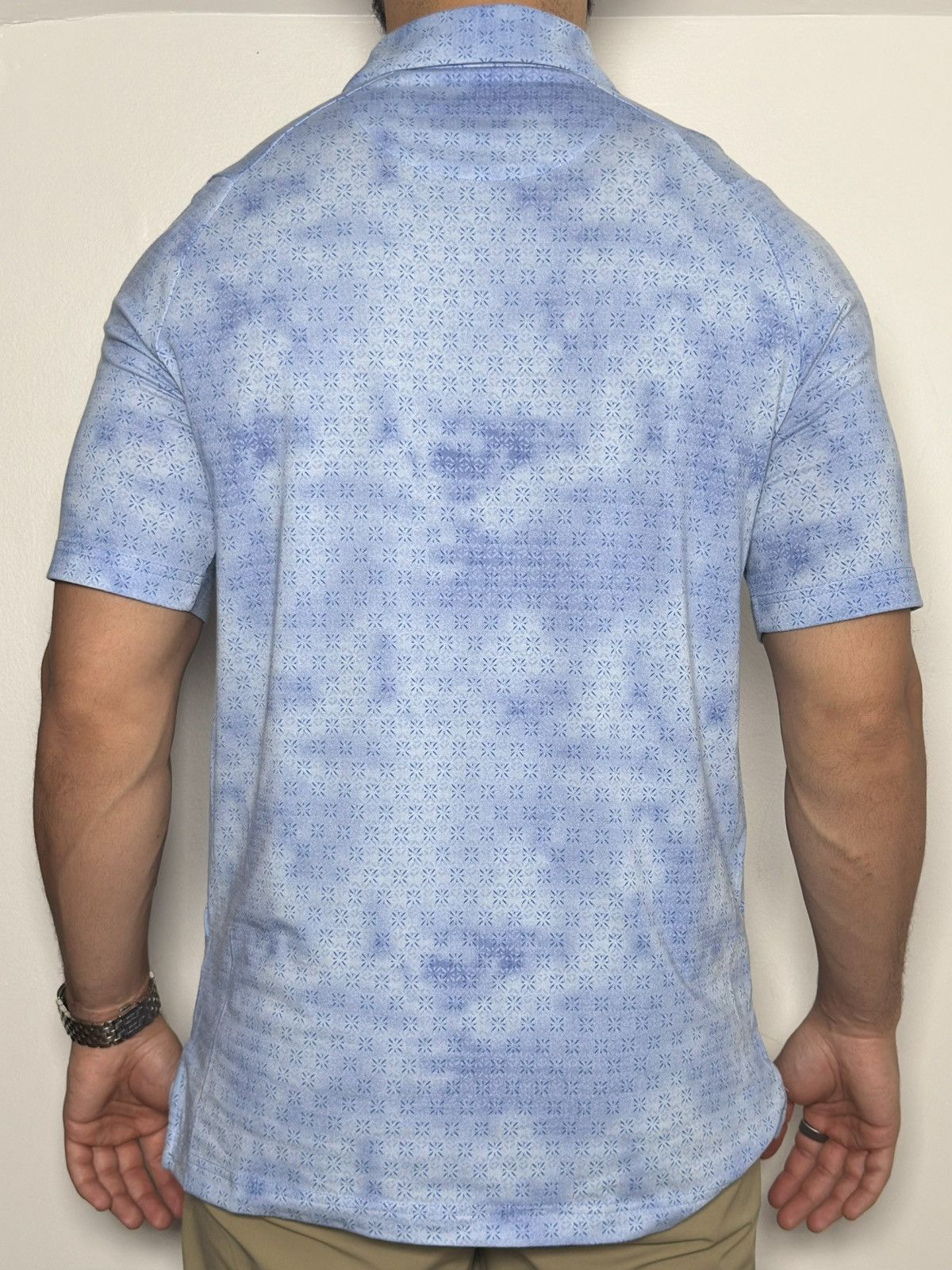 Callaway Golf Kenneth Cole Golf patterned polo in a blue and teal colorway Size US S / EU 44-46 / 1 - 4 Thumbnail