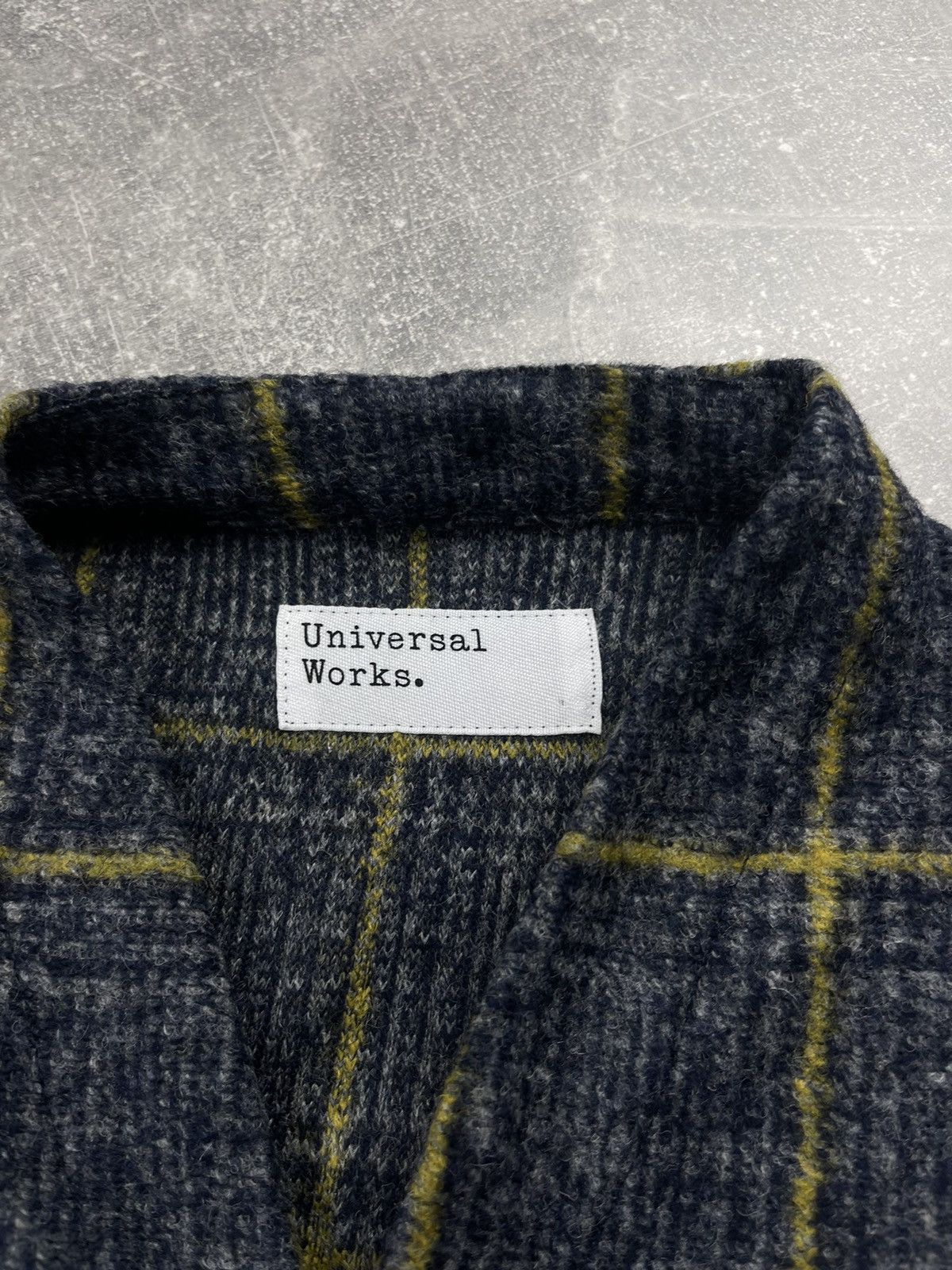 Universal Works Universal Works Bari Fleece Cardigan Navy Windowpane Check Size US M / EU 48-50 / 2 - 8 Thumbnail