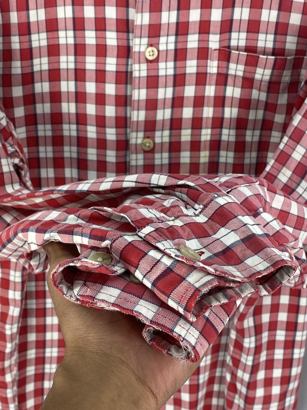 Eddie Bauer Eddie Bauer Gingham Pattern Check Flannel Shirts Button Up Size US XL / EU 56 / 4 - 10 Thumbnail