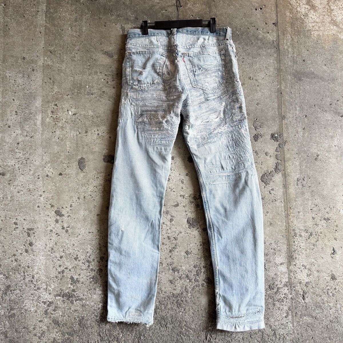 Levi's Vintage Levi's Boro Sashiko DESTROYED Repair Denim Size US 32 / EU 48 - 5 Thumbnail