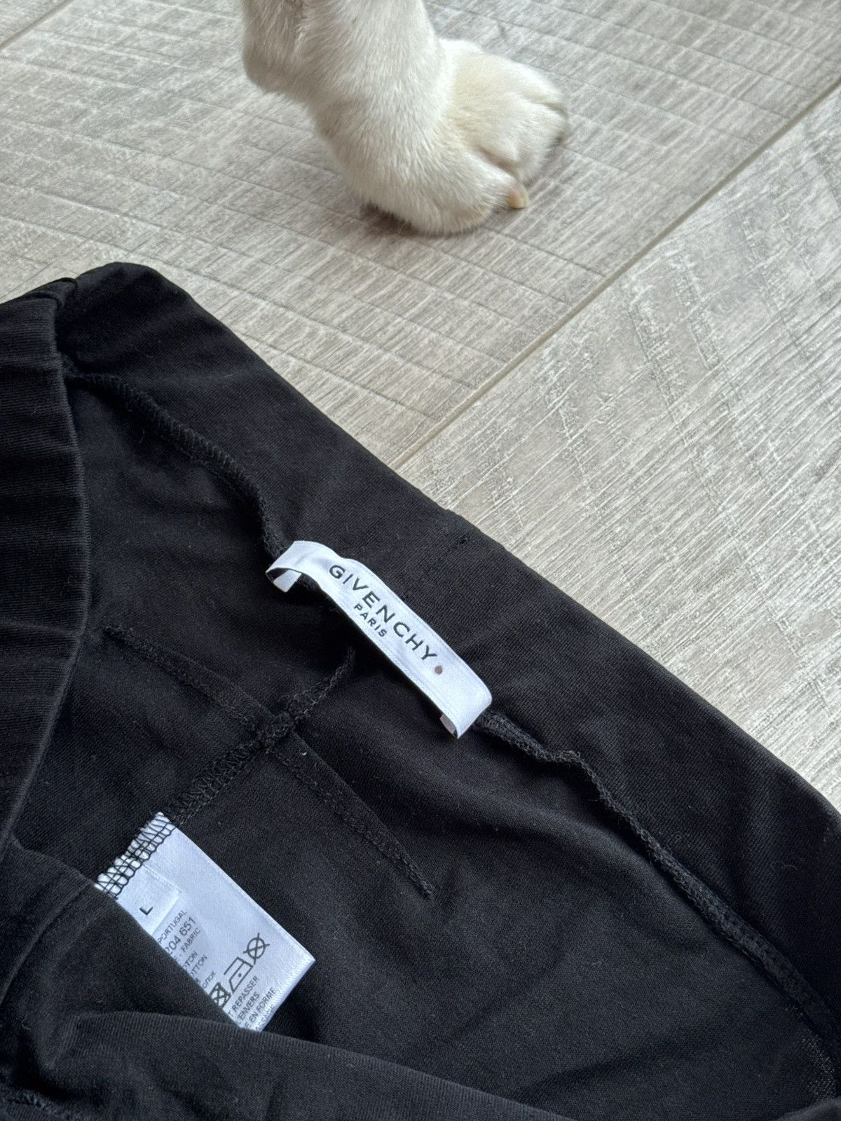 Givenchy Givenchy Black Cotton Jersey RIRI Zip Detail Leggings Size 32" / US 10 / IT 46 - 7 Thumbnail