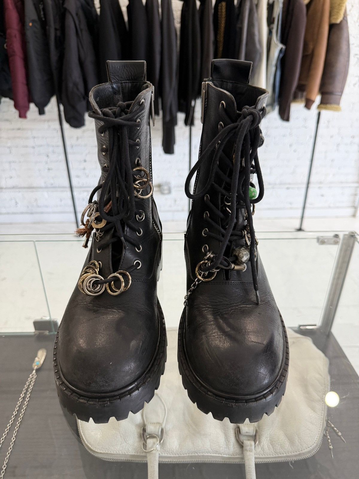 Maison Margiela F/W 2016 MAISON MARGIELA RUNWAY COMBAT BOOTS Size US 11 / EU 44 - 2 Thumbnail