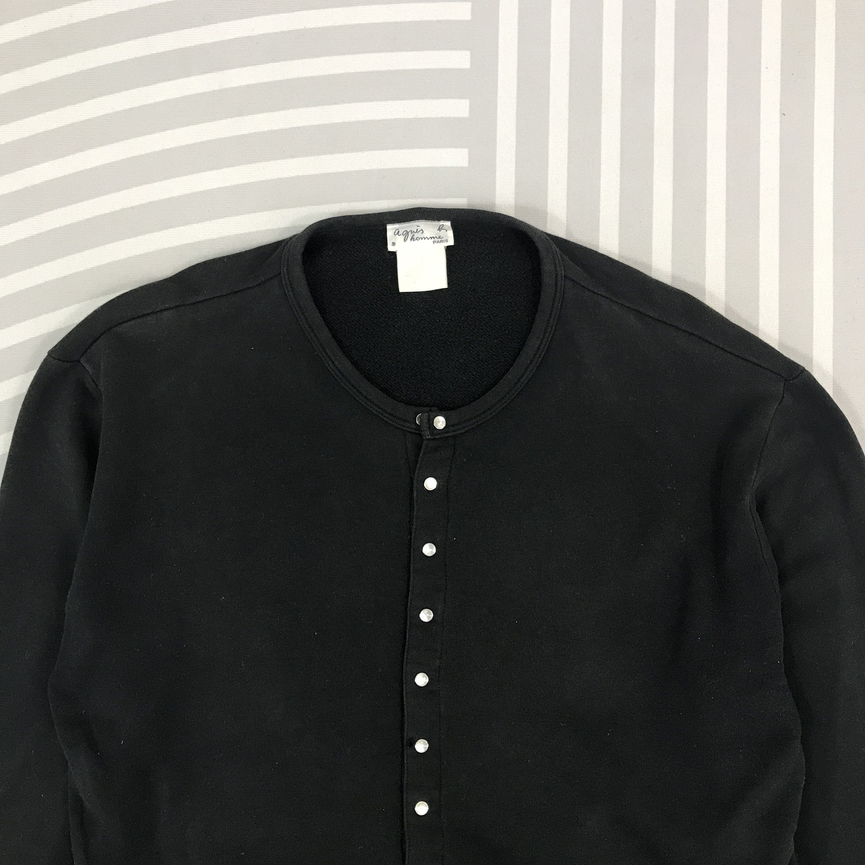 Japanese Brand × Vintage × agnes b. Vintage Agnes B. Homme Snap button Sweatshirt Size US L / EU 52-54 / 3 - 2 Thumbnail