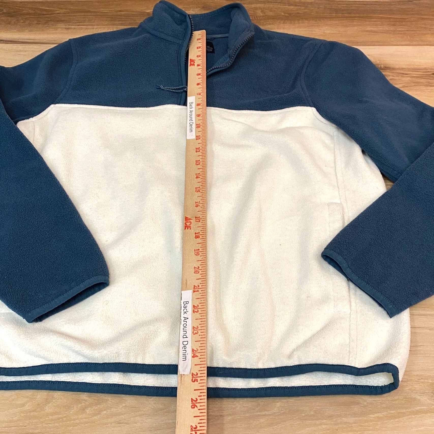J.Crew J. Crew Mens Fleece Quarter Zip Pullover Colorblock Blue White Small Sweatshirt Zip Mock Neck Pockets Size US S / EU 44-46 / 1 - 5 Thumbnail