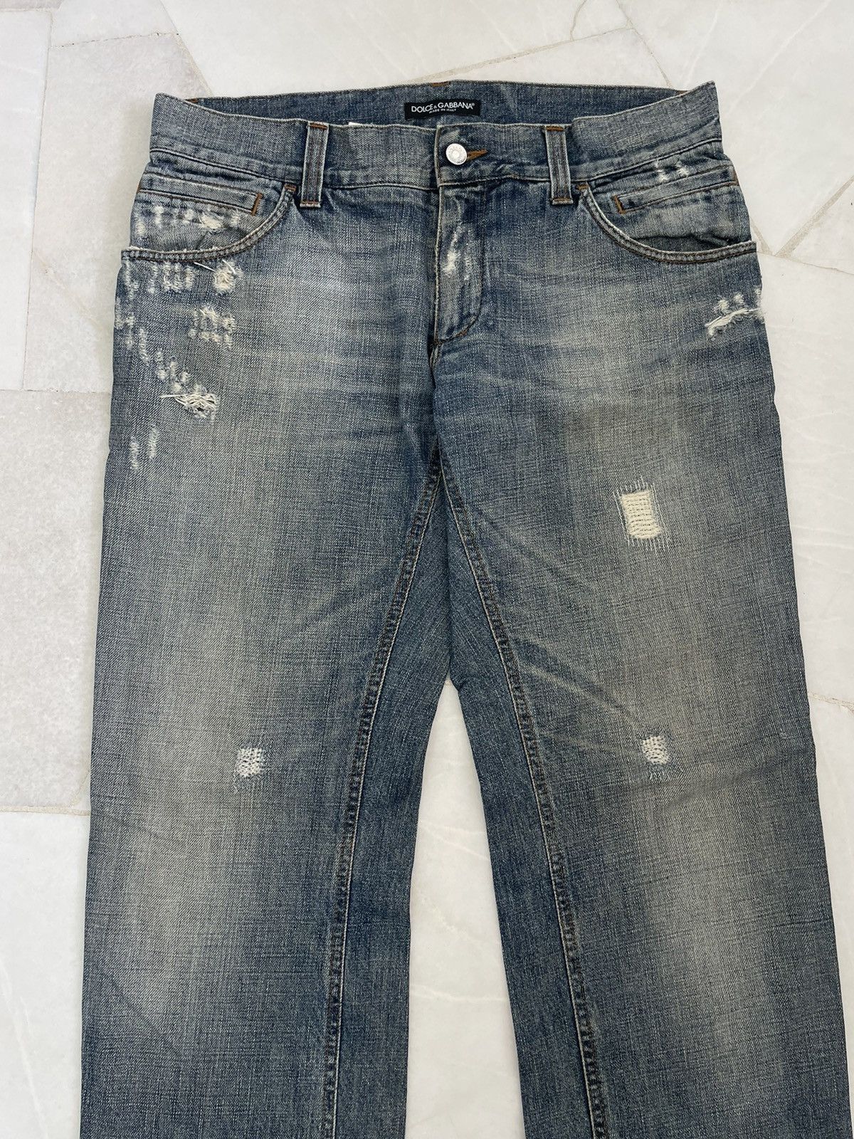 Dolce & Gabbana Rare💥Vintage Dolce & Gabbana Distressed Jeans Size US 34 / EU 50 - 4 Thumbnail