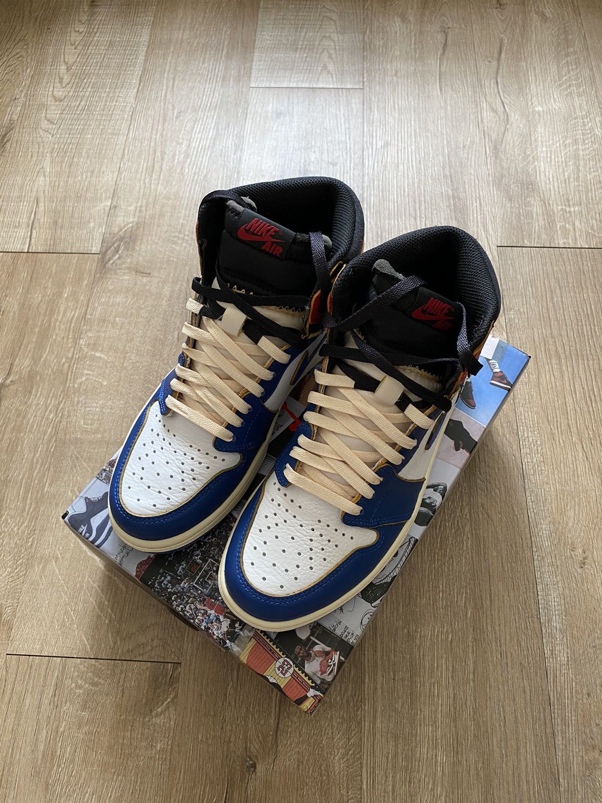 image of Nike Union Aj1 Storm Blue Shoes, Men's (Size 8)