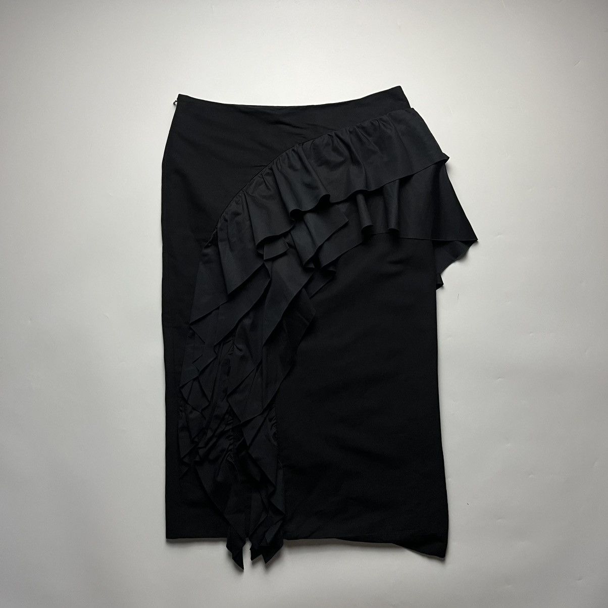 Dries Van Noten Dries Van Noten Asymmetric Ruffle Midi Skirt Size 27" / US 4 / IT 40 - 1 Thumbnail