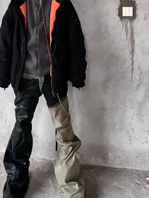 Designer × Vintage Vintage stacked washed patchwork coated jeans Size US 32 / EU 48 - 2 Thumbnail