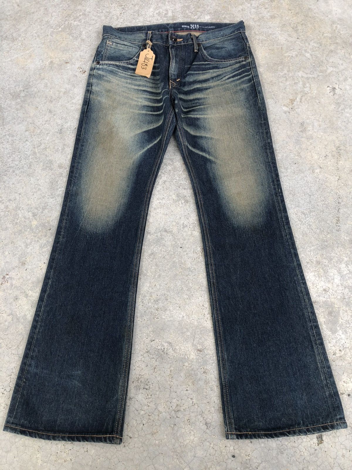 Edwin Edwin XU Flared Jeans Bootcut Mudwash Distressed Size US 33 - 1 Thumbnail