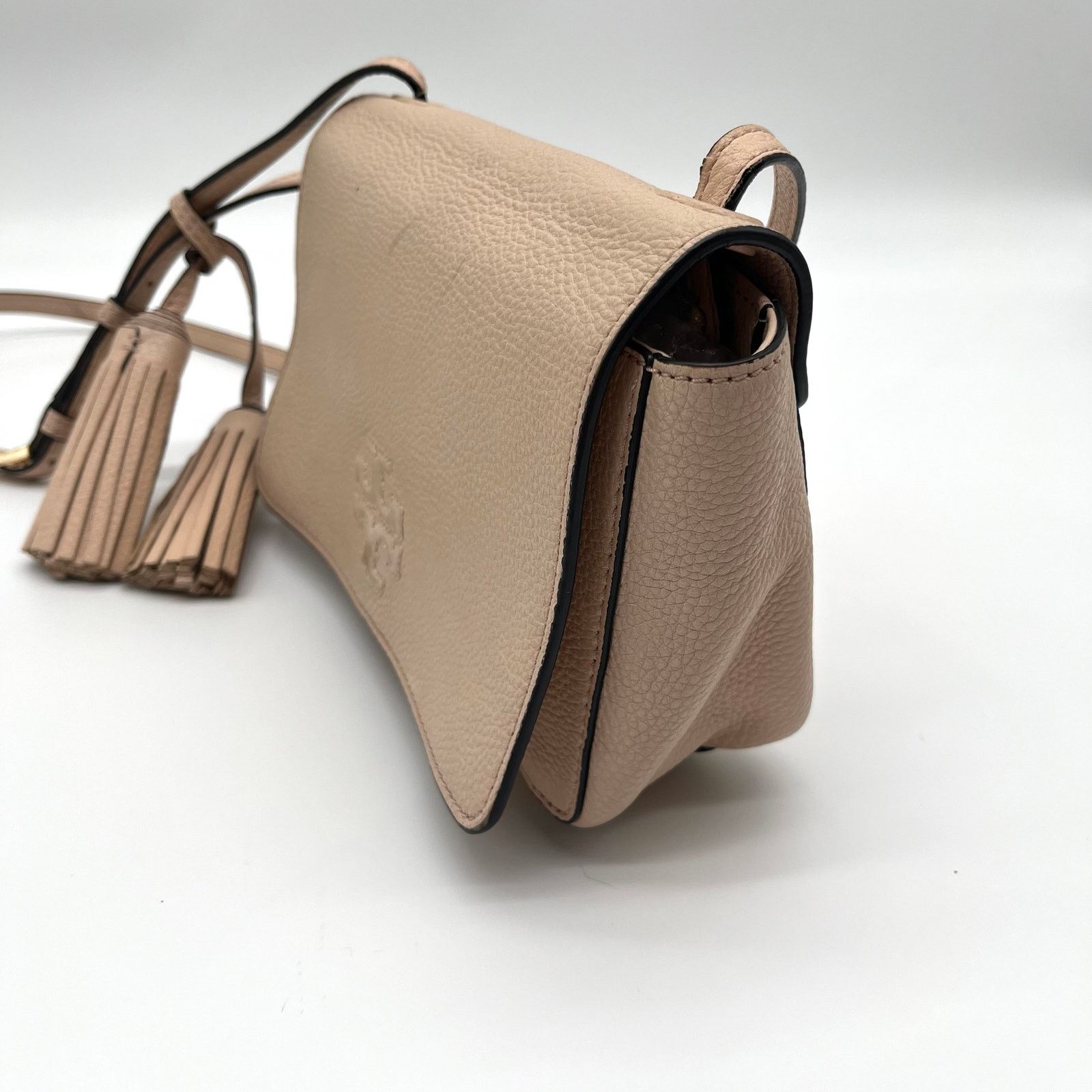 Tory Burch TORY BURCH Leather Thea Crossbody Bag, Beige Light Pink Size ONE SIZE - 4 Thumbnail