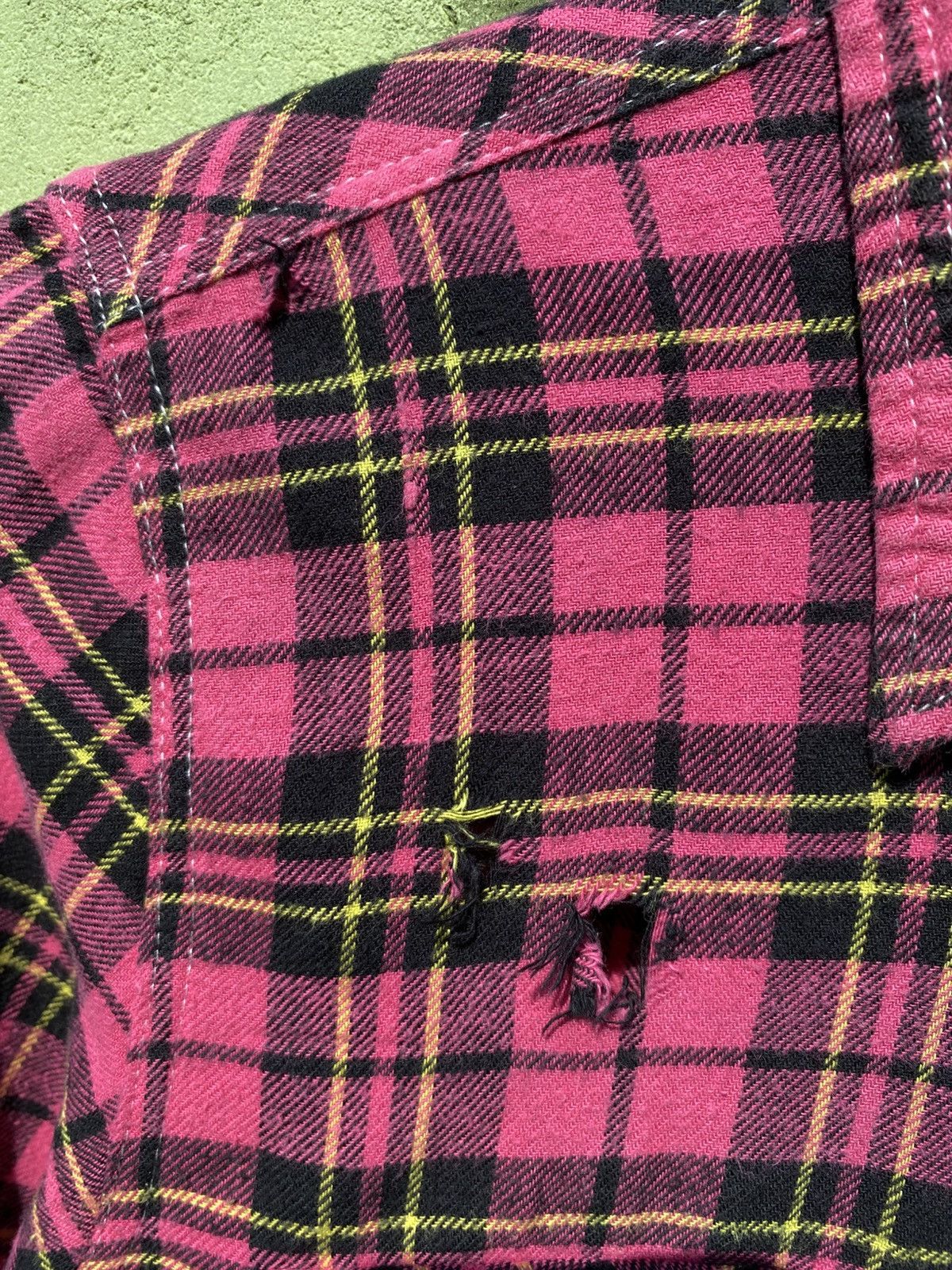 Dickies Dickies Pink Plaid Grunge Flannel Shirt Vintage Workwear Size ONE SIZE - 10 Thumbnail