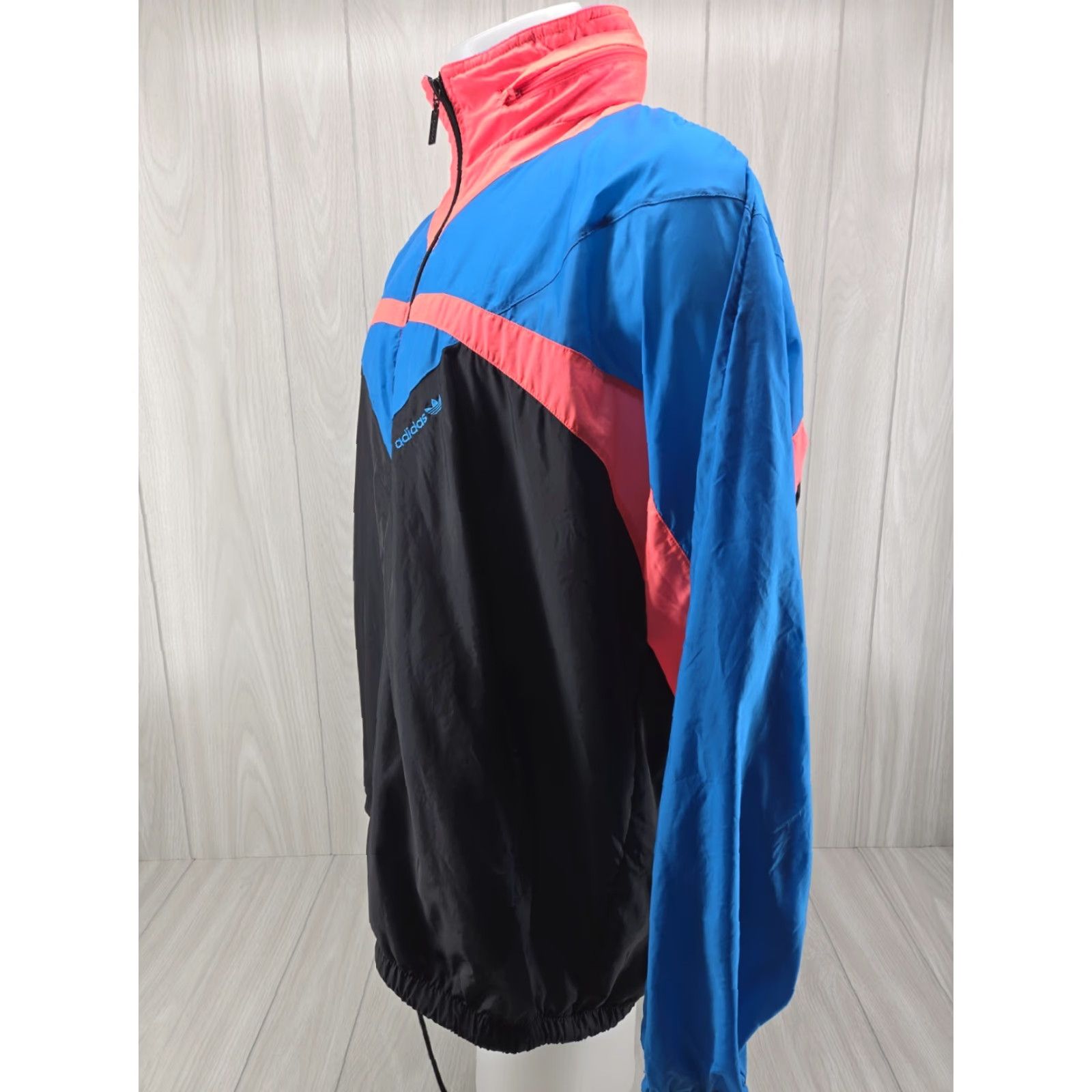Adidas VINTAGE Adidas 1990s Original Neon Retro Track Jacket Men's L Blue Polyester Long Sleeve 1990s Mens Size L Blue Neon Retro Track Jacket Adidas Mens Size US L / EU 52-54 / 3 - 3 Thumbnail