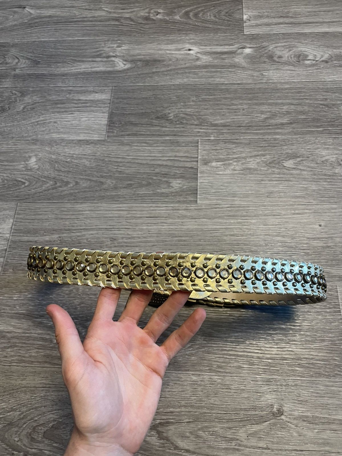 Other Vintage Gold Studded Belt With Stones Y2K Size ONE SIZE - 7 Thumbnail